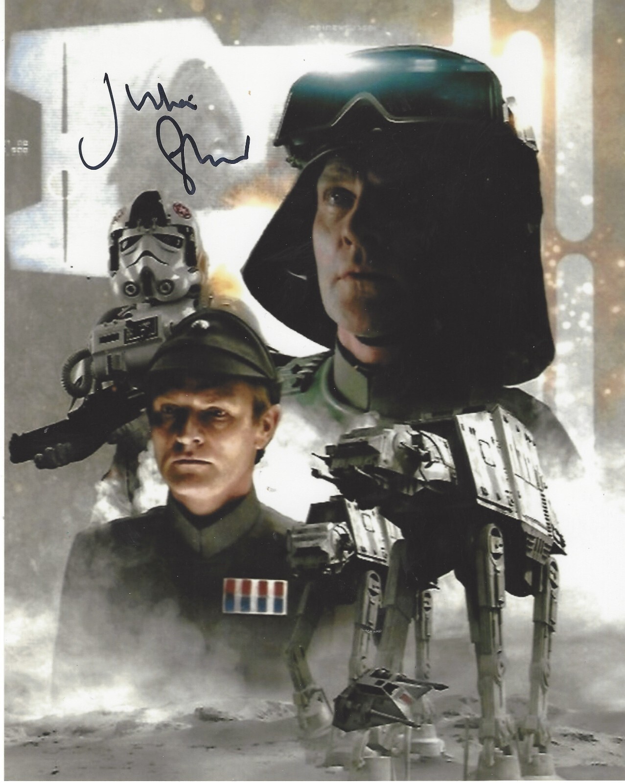 Julian Glover as General Veers in Star Wars signed 8×10 Photo COA