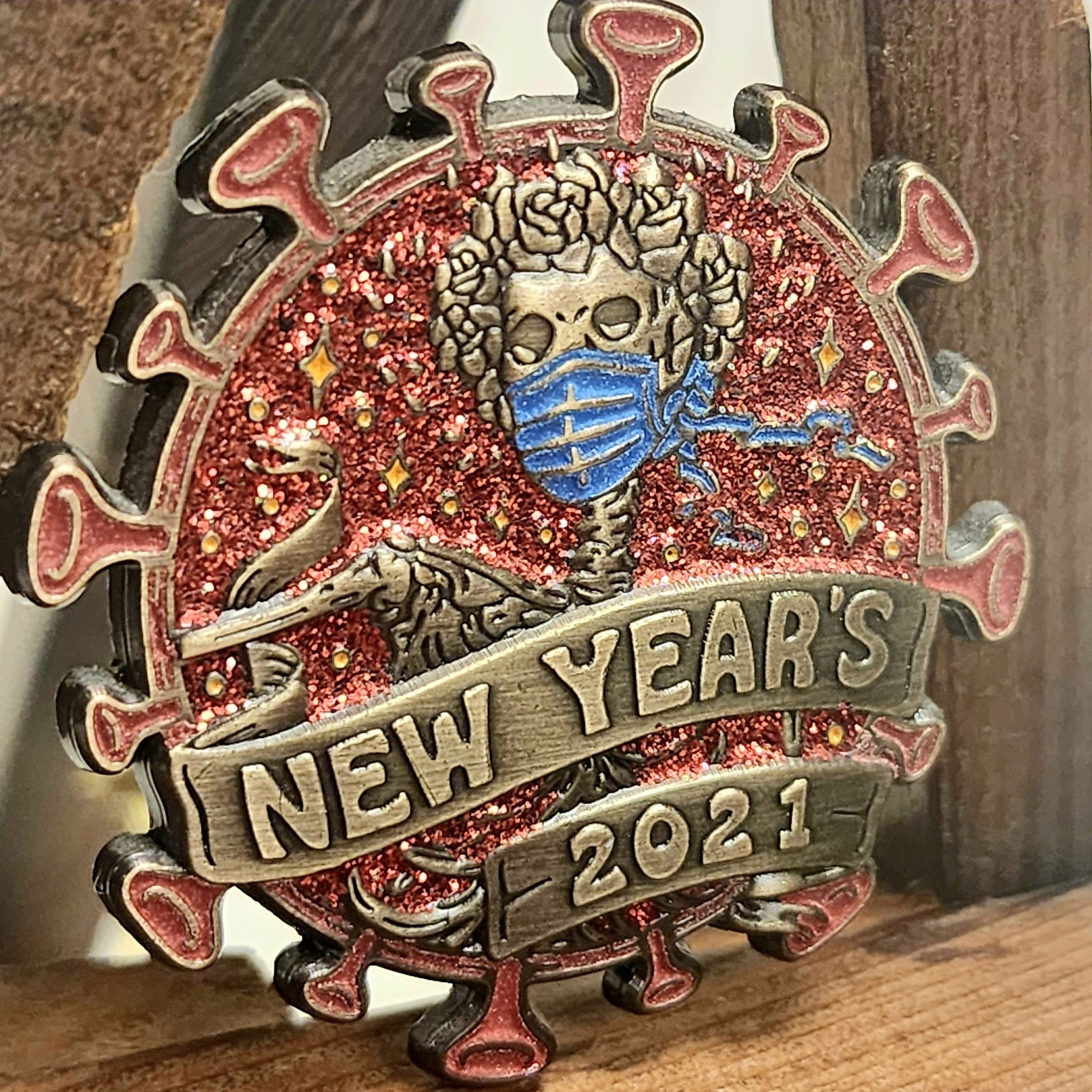 Grateful Dead New Years Eve 2021 covid Pin. LE #13/40 Rare.