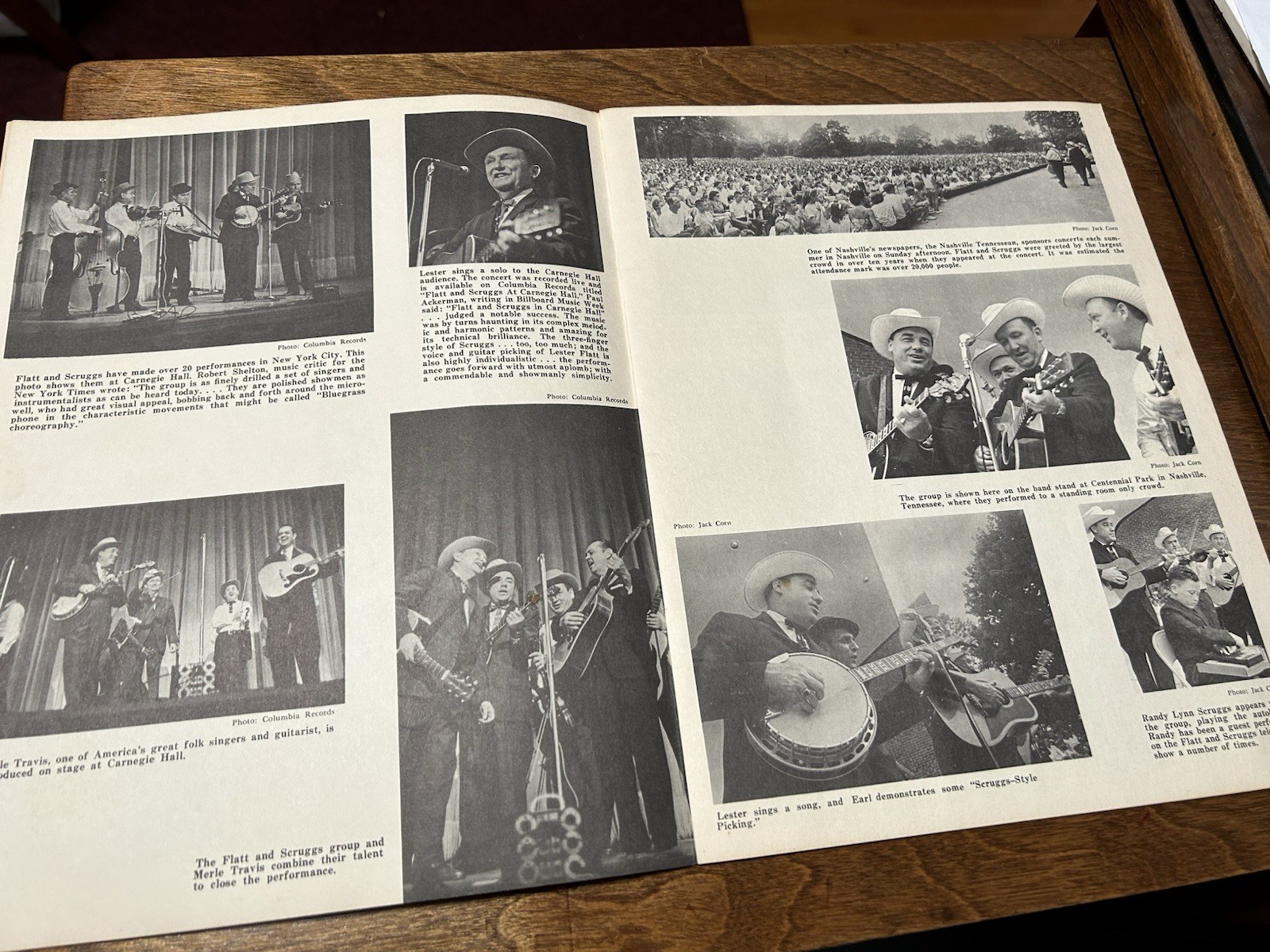 Souvenir Program: Flat And Scruggs With Autographs: Earl Scruggs And Cousin Jake