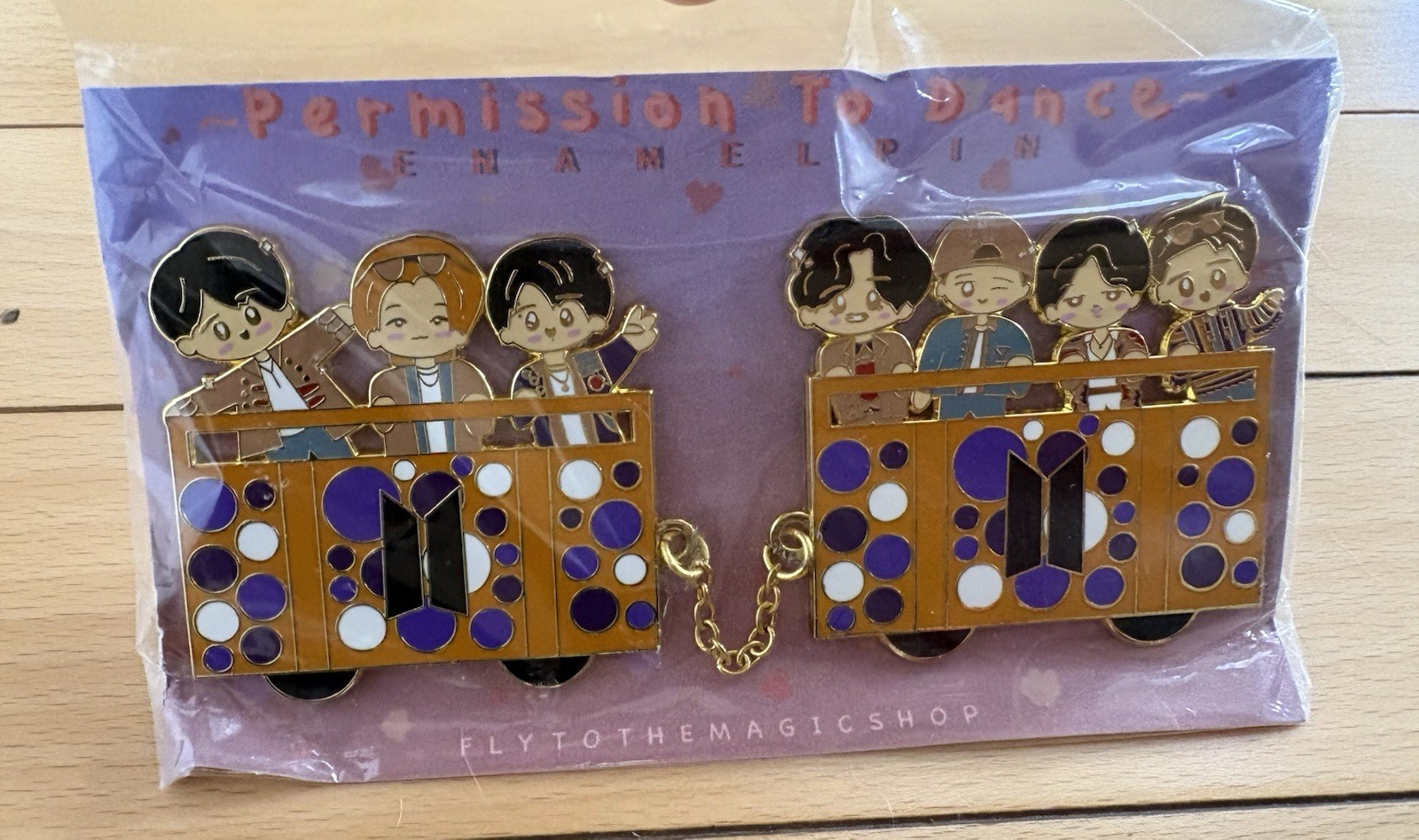 BTS Permission To Dance Enamel Concert Train Pin, New, Exclusive