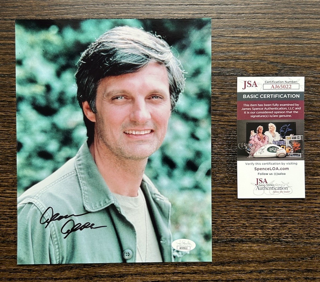RARE SIGNED ALAN ALDA MASH AUTOGRAPHED 8×10 JSA COA RARE!!!!