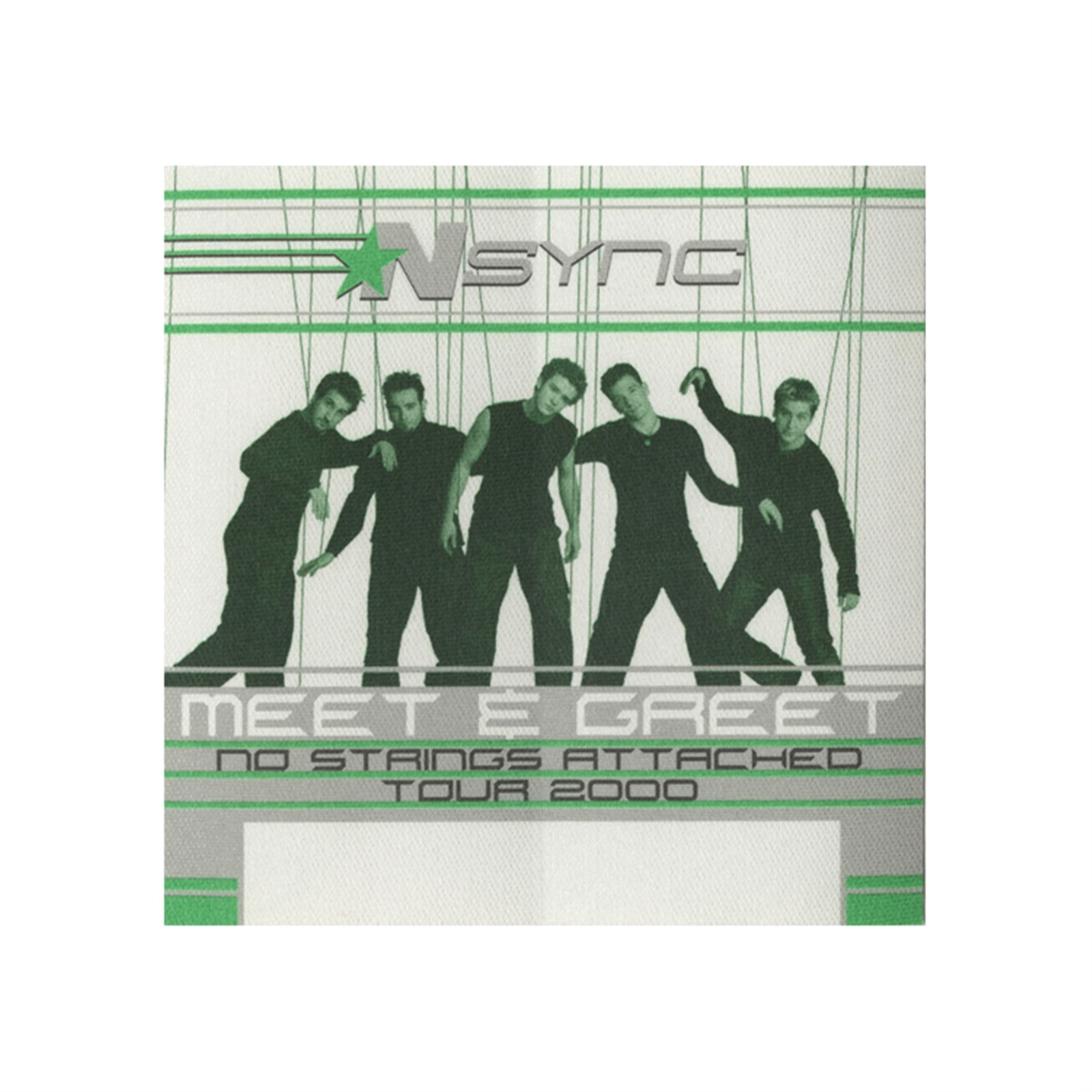NSYNC 2000 No Strings Attached Concert Tour Meet & Greet Backstage Pass