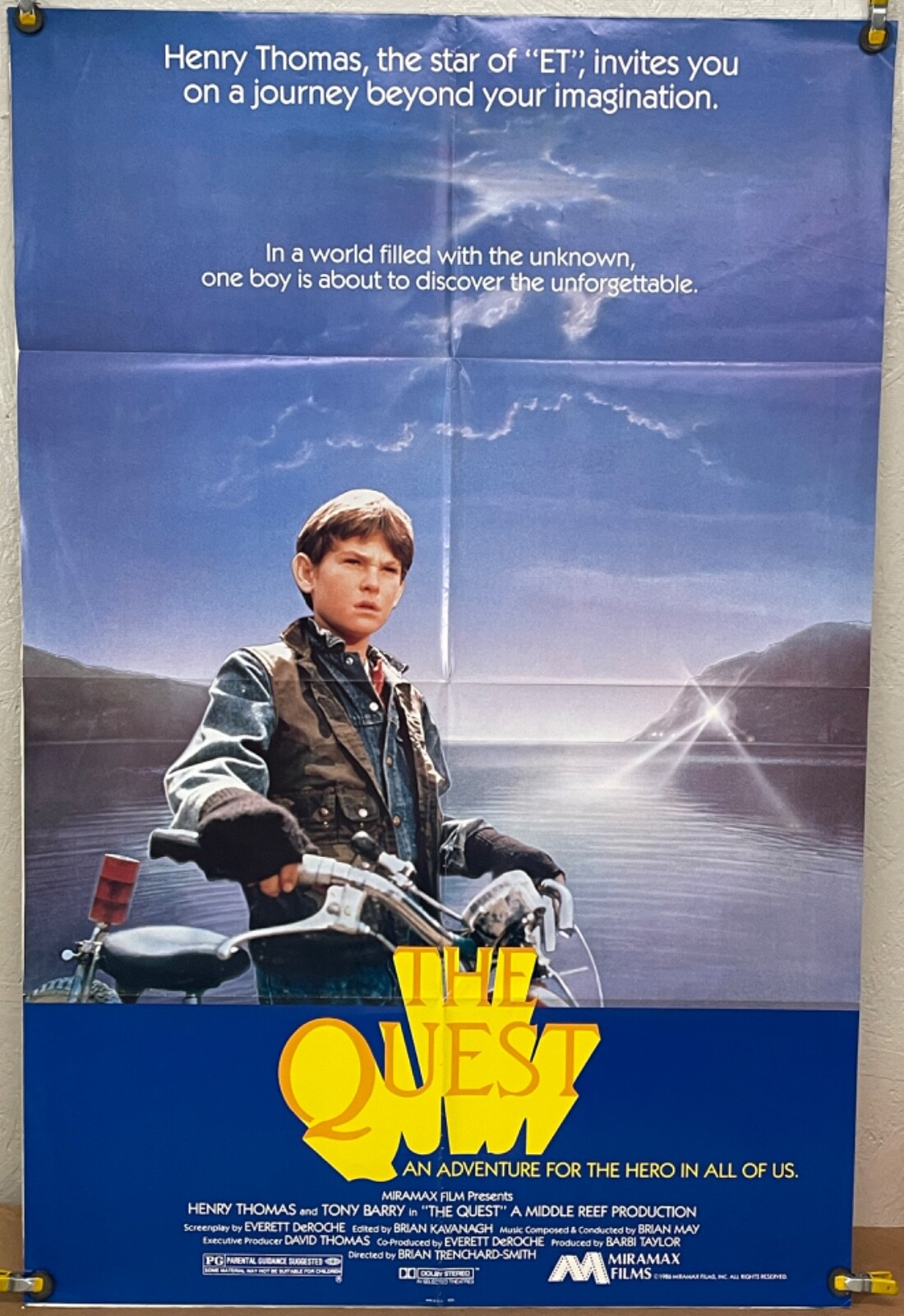 THE QUEST FF ORIGINAL ONE SHEET MOVIE POSTER BRIAN TRENCHARD-SMITH (1986)