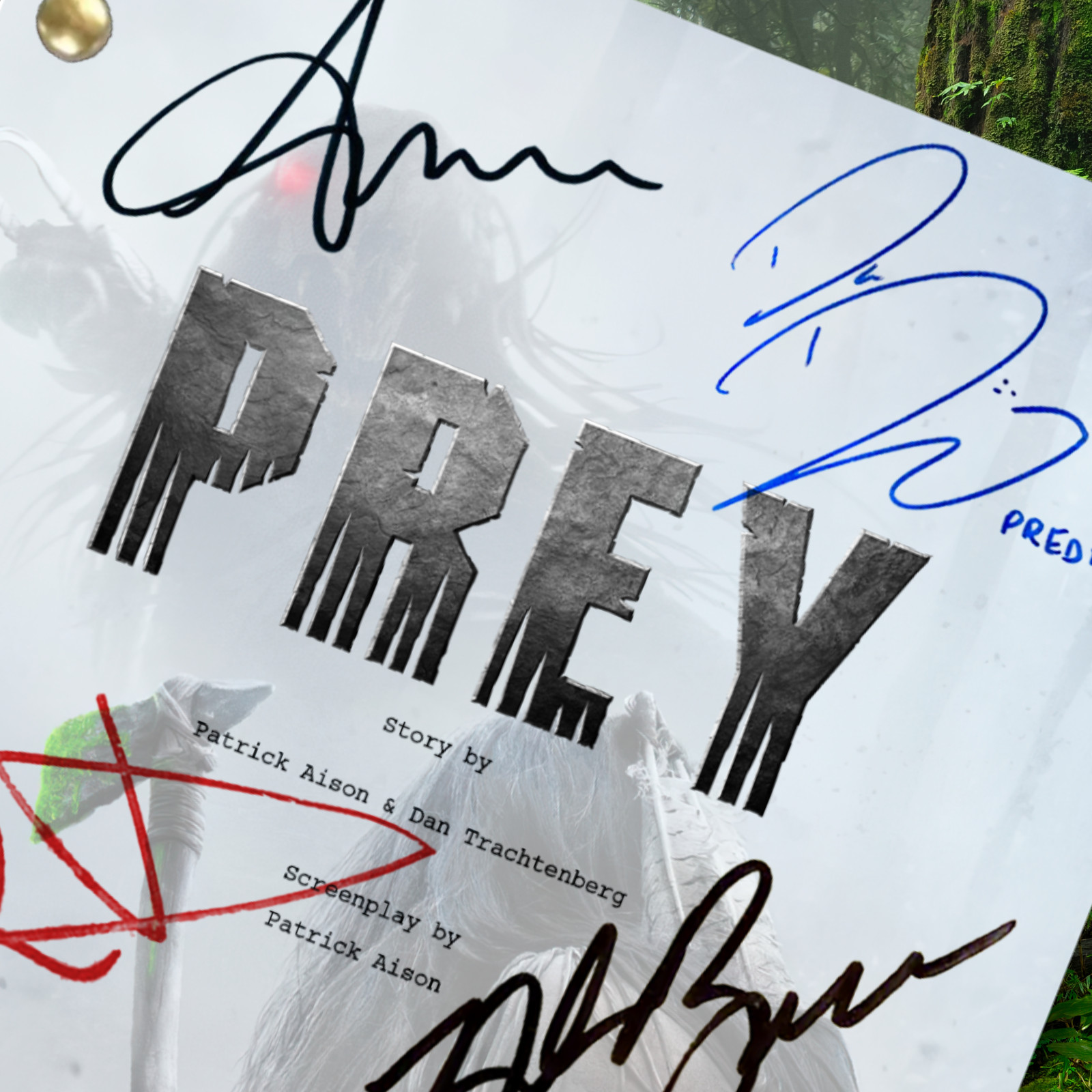 Prey Movie Script Signed Autograph Reprints Full Script | Predator Horror Action