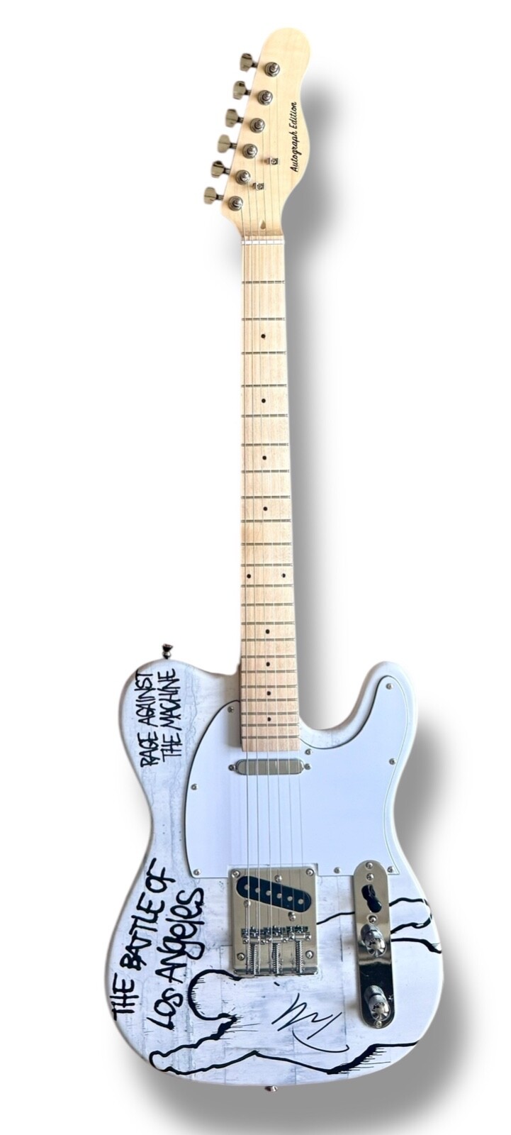 Tom Morello Signed Guitar Custom Graphics JSA COA Rage Against the Machine
