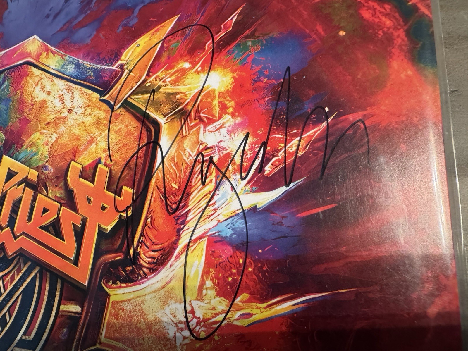 Judas Priest SIGNED Invincible Shield Autographed Vinyl LP