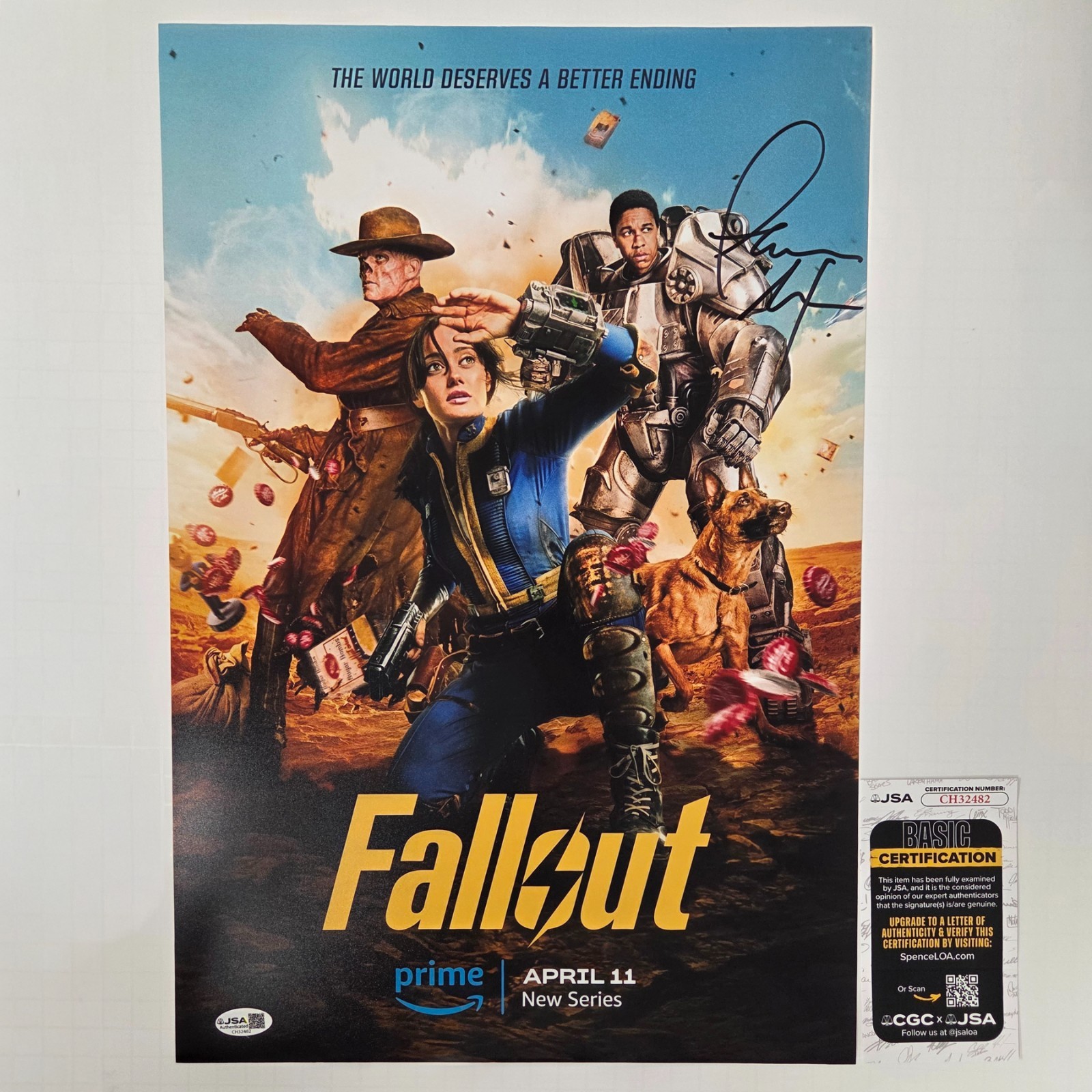 AARON MOTEN Authentic Hand-signed “FALLOUT ” 12×18 Photo (JSA COA)