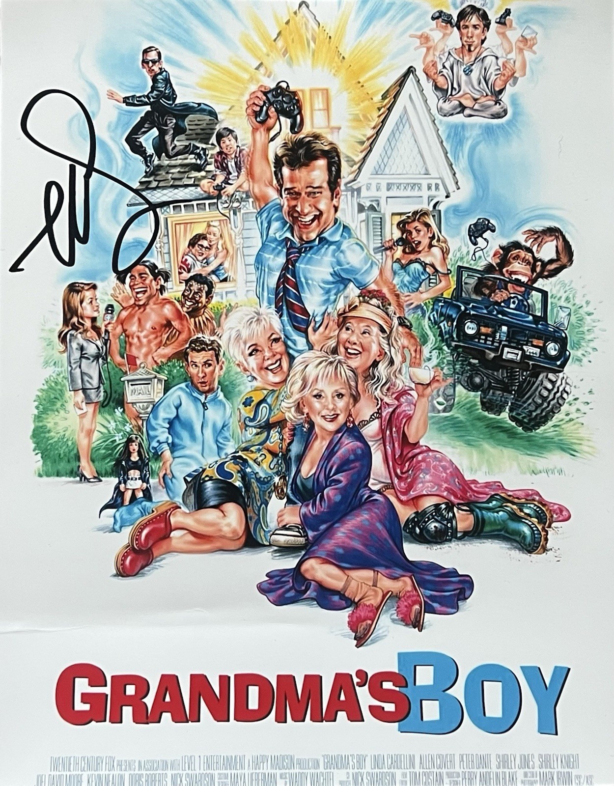 NICK SWARDSON SIGNED ‘GRANDMA’S BOY’ 8×10 MOVIE POSTER ACTOR COA