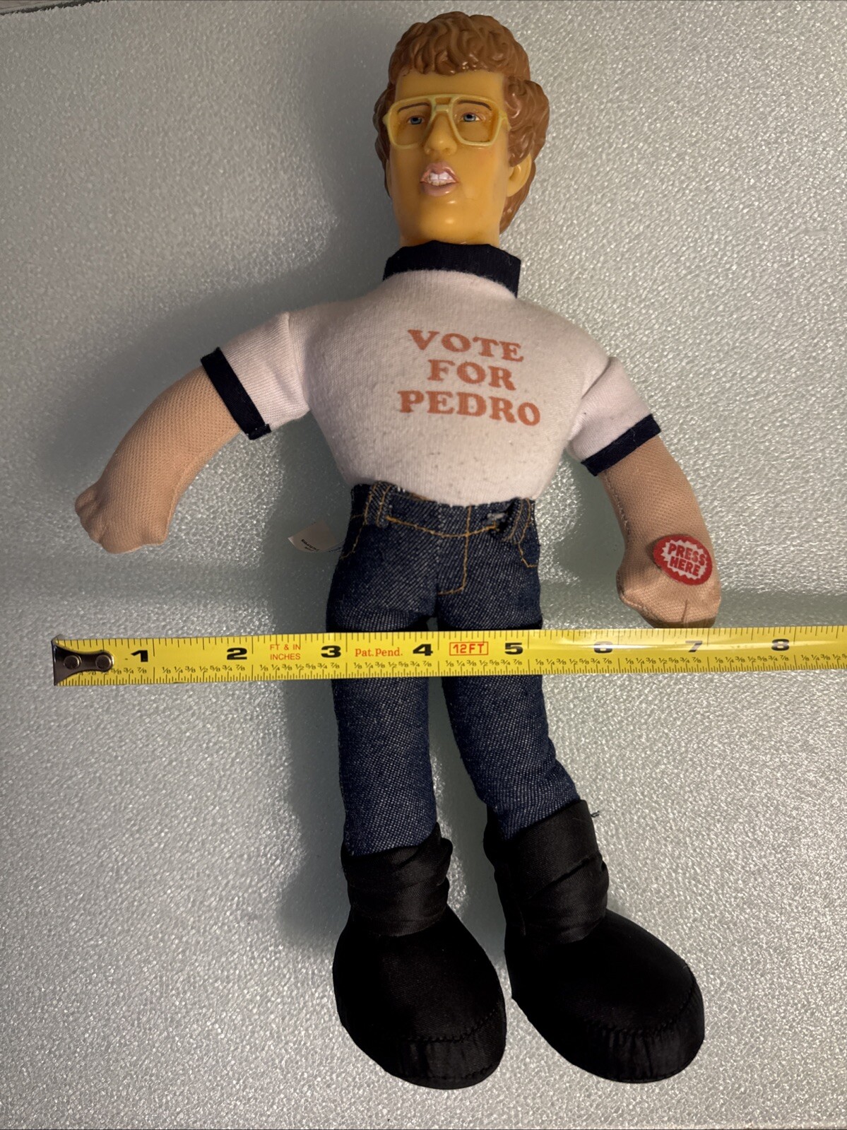 Vintage Napoleon Dynamite Vote For Pedro 2005 Talking Doll 12 Phrases Plush
