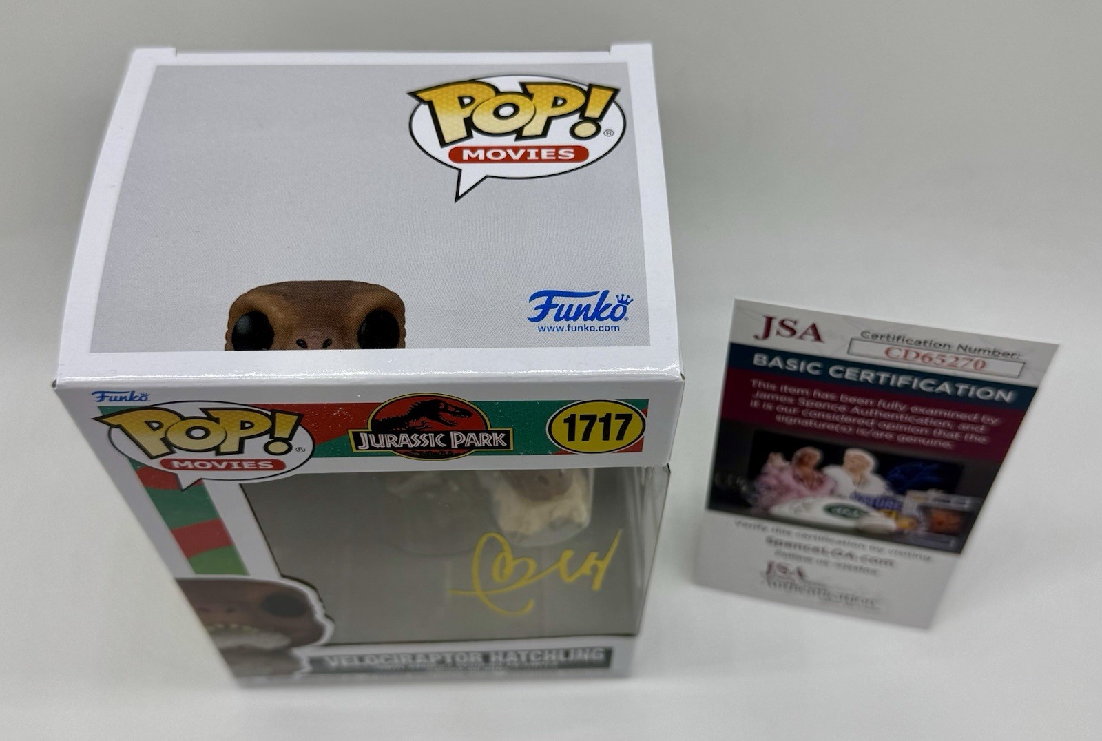 BD WONG HAND SIGNED AUTOGRAPH “JURASSIC PARK” VELOCIRAPTOR FUNKO POP +JSA COA