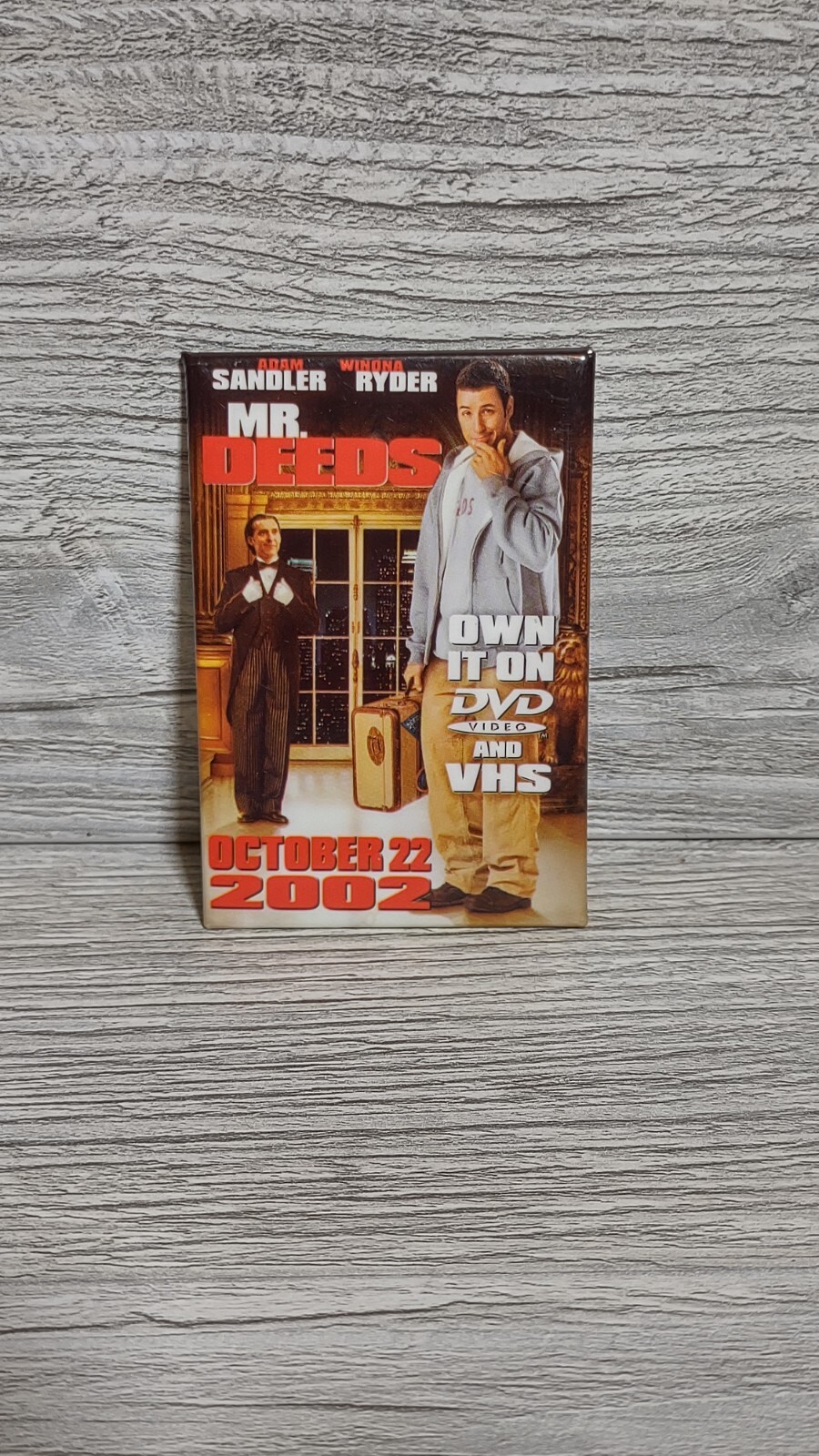 Mr Deeds Adam Sandler Own It On DVD & VHS Promotional Pin