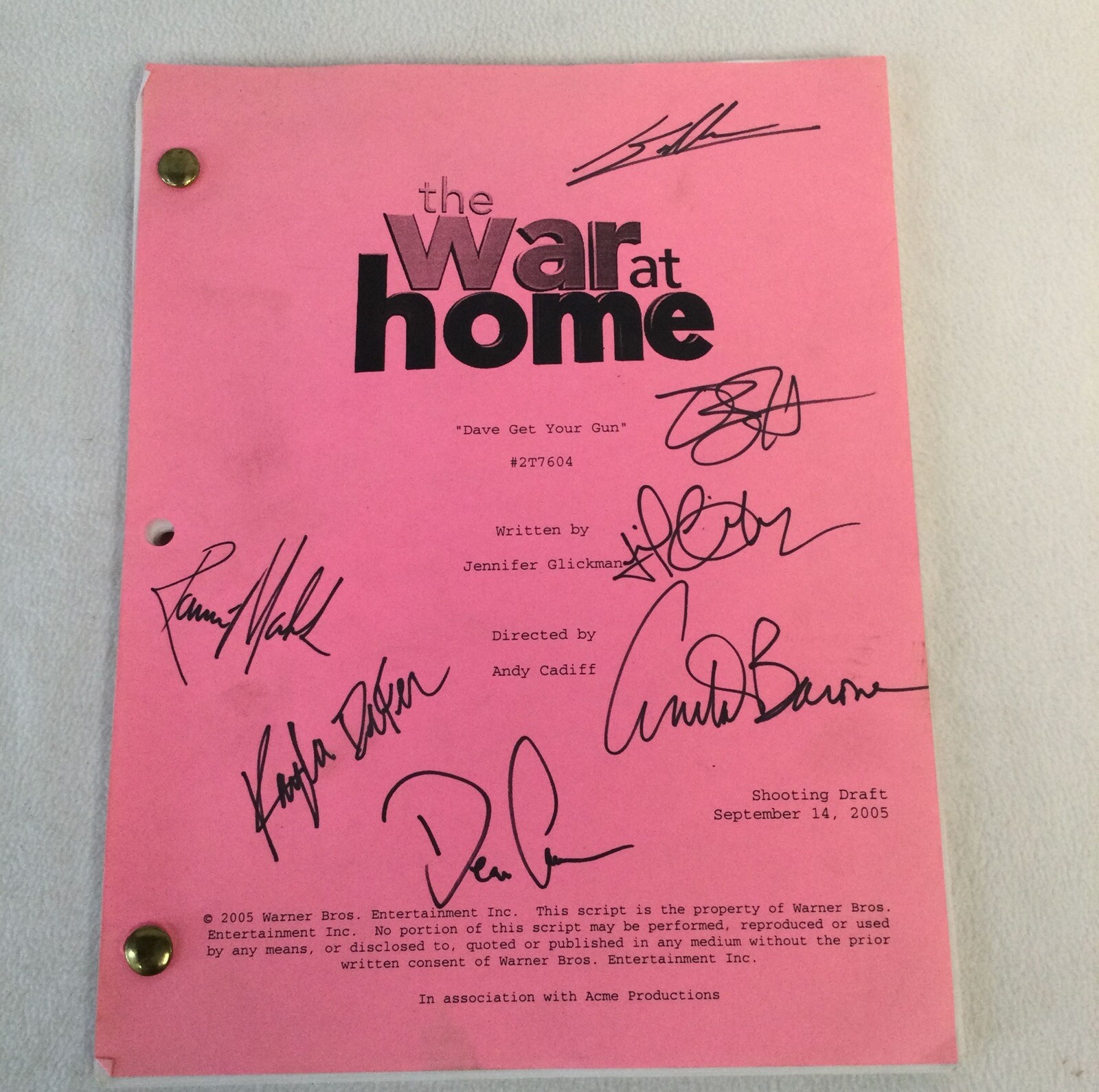 SCRIPT SIGNED The War At Home Script (2005) Autographed By Cast Rami Malek TV Me