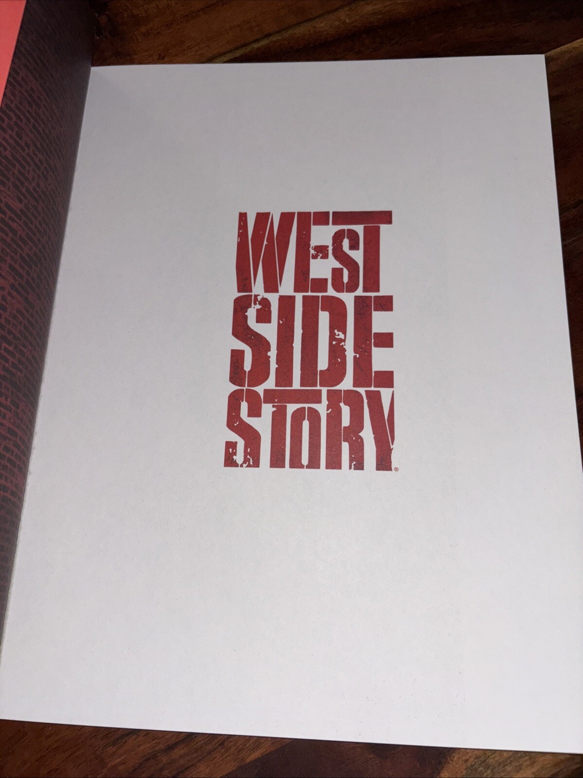 Official Broadway West Side Story Souvenir Program Book w/ DJ, 52 pg, 12”x9”