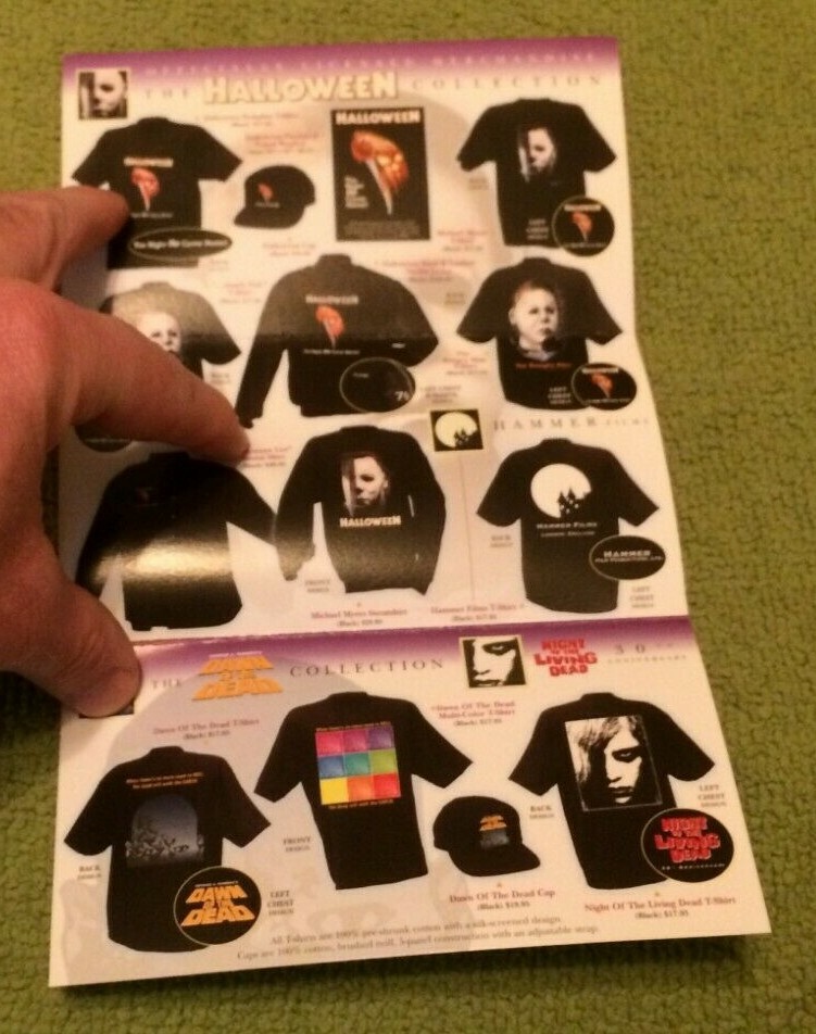 Anchor Bay Movie Merchandise Promo Halloween Shirt Order Form 1999 Horror