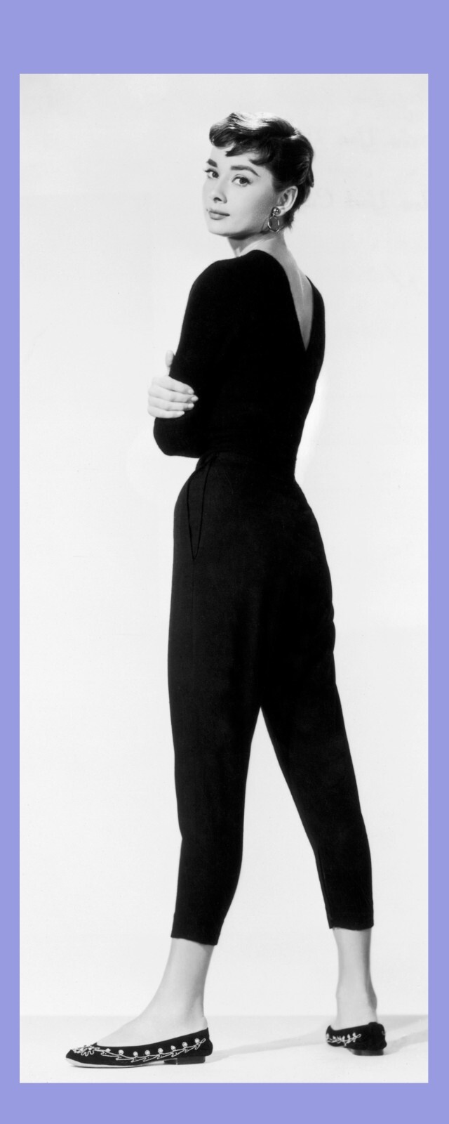 Audrey Hepburn – In Black – Laminated Photo Bookmark – 2.5 x 6 in