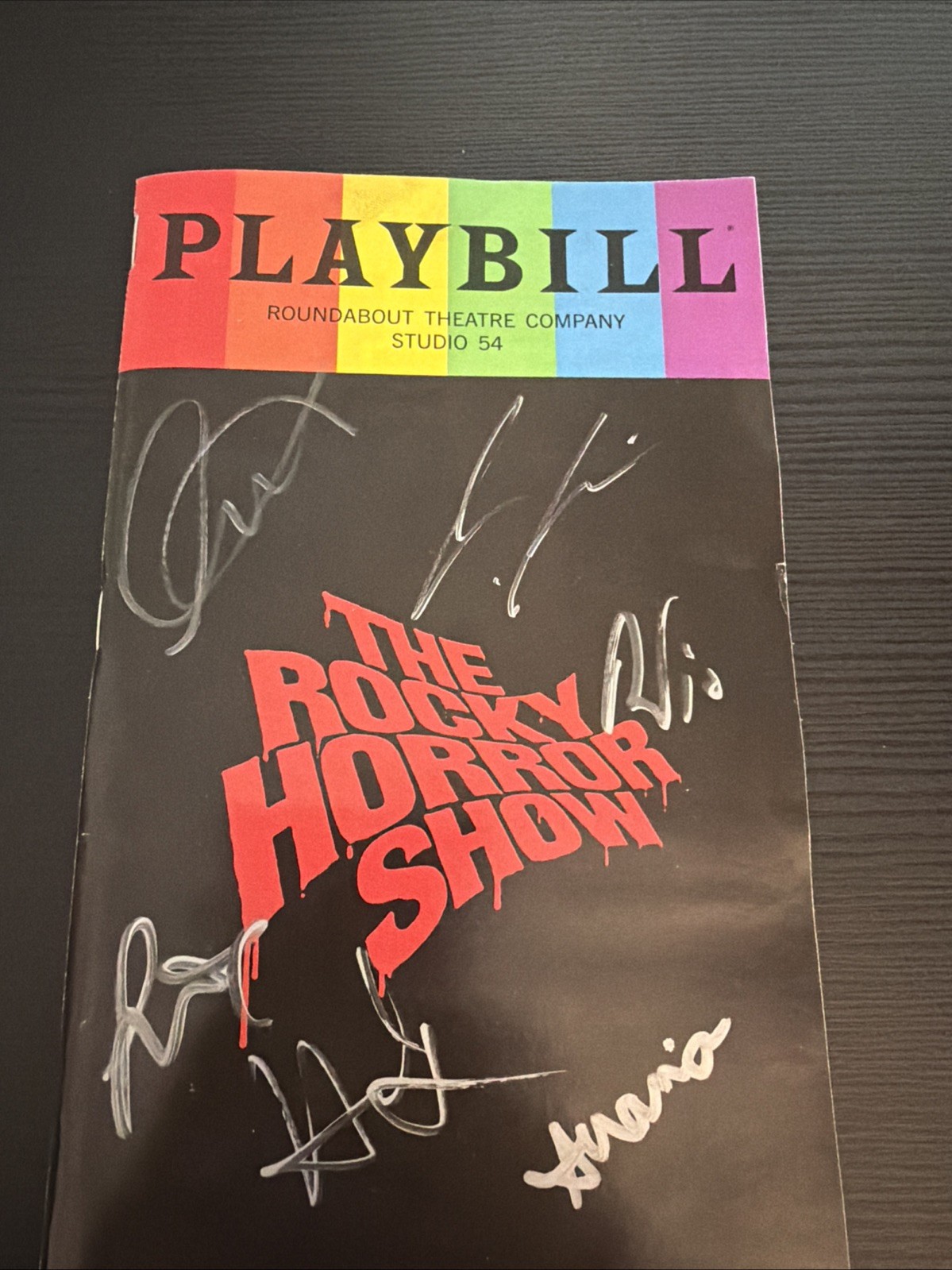 The Rocky Horror Show Signed Pride Broadway Playbill Luke Evans + Others