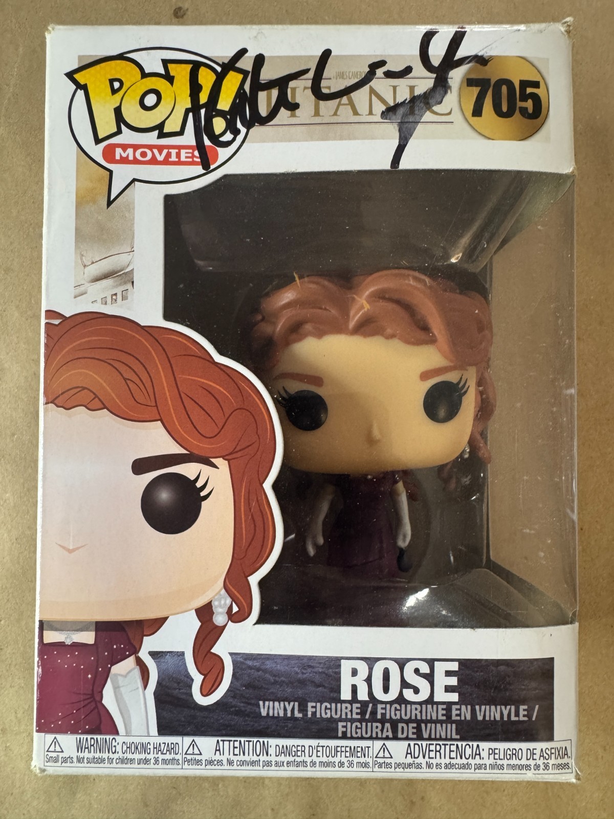 Signed Kate Winslet Autographed Rose Titanic Funko Pop Beckett BAS COA