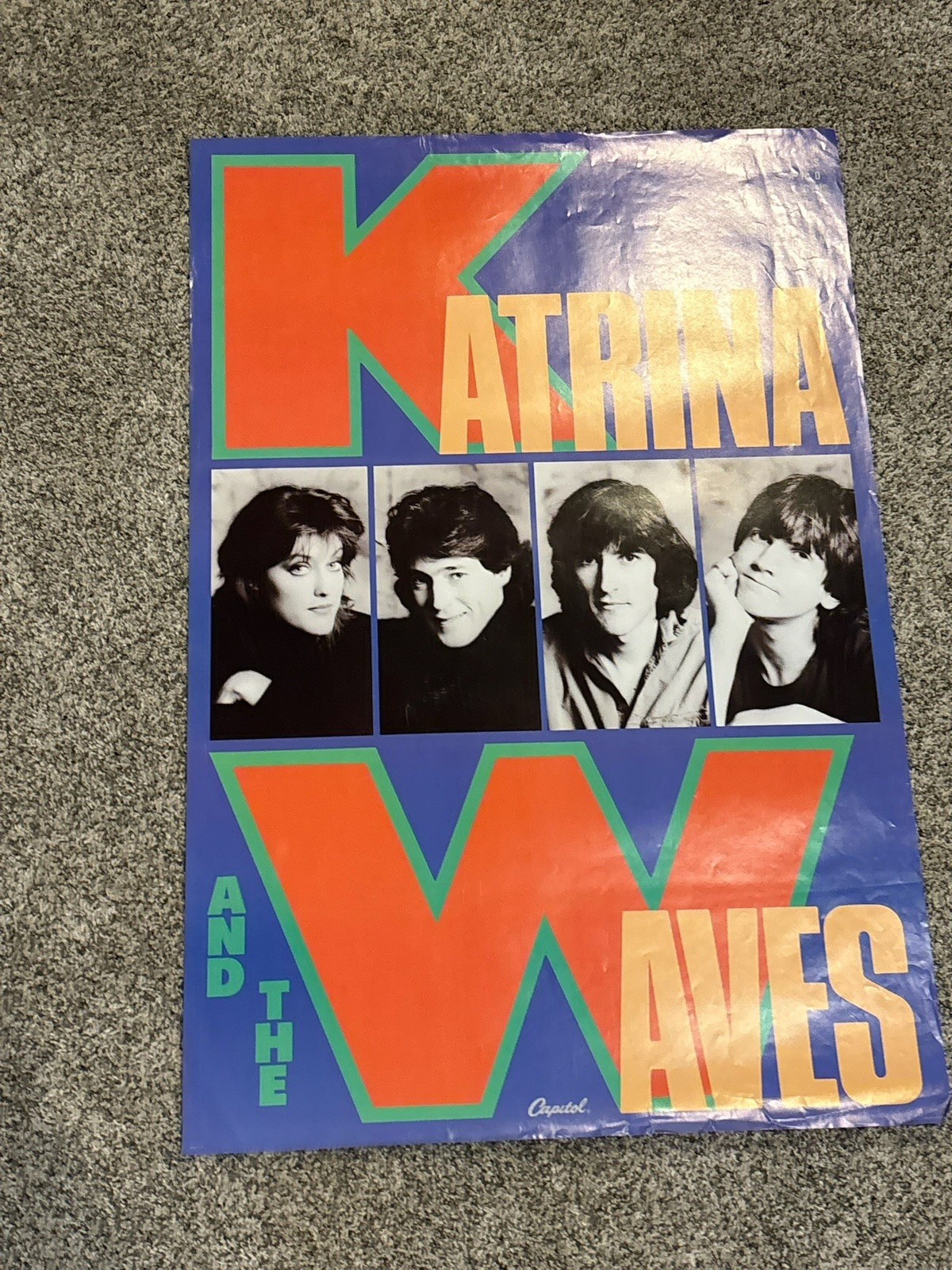 Original 1985 KATRINA & THE WAVES In-Store PROMO POSTER Capitol Records 24″x 36″