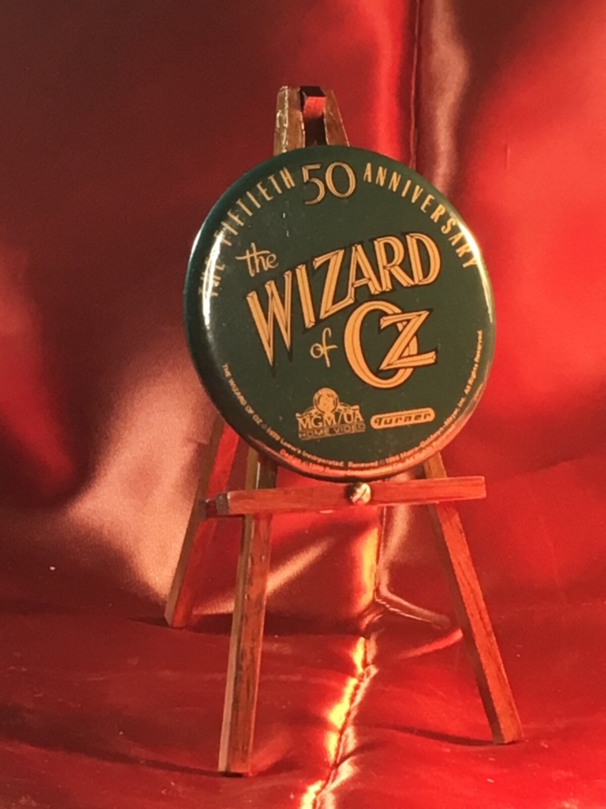 Wizard of Oz 50th Anniversary large button L. Frank Baum Judy Garland