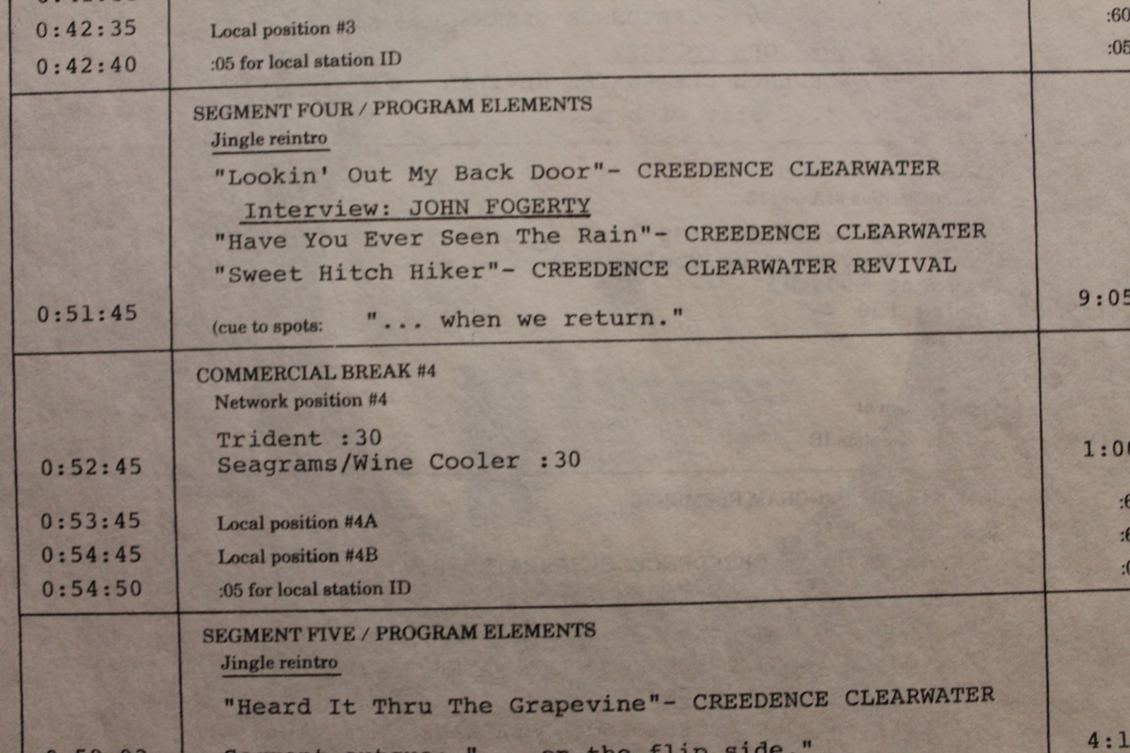 RADIO SHOW May 28 1987 Solid Gold Scrapbook 33 1/3 rpm LP Fogerty CCR Creedence