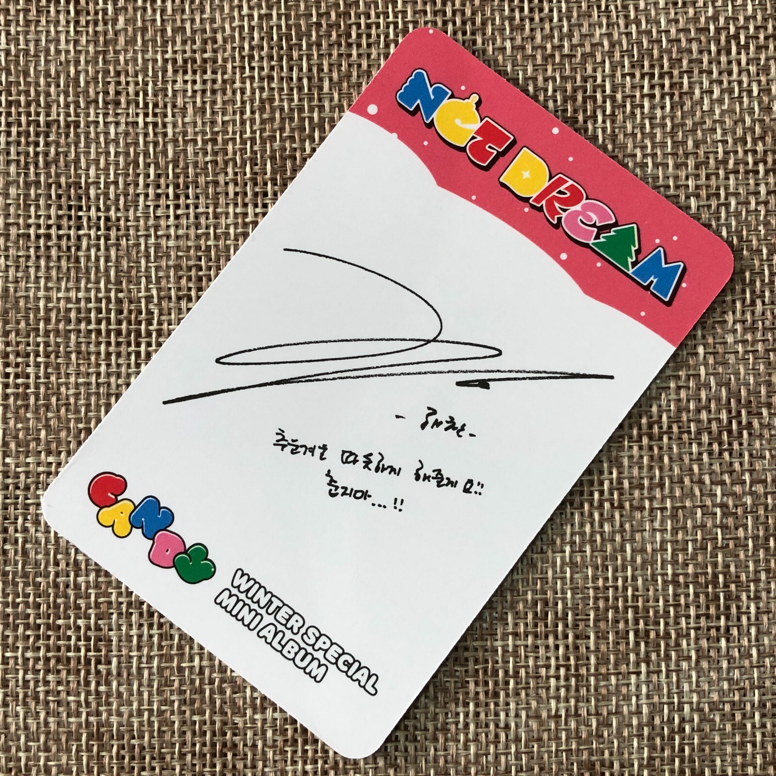 NCT DREAM HAECHAN [ Winter Special Candy Official Photocard ] Special Ver. /+GFT