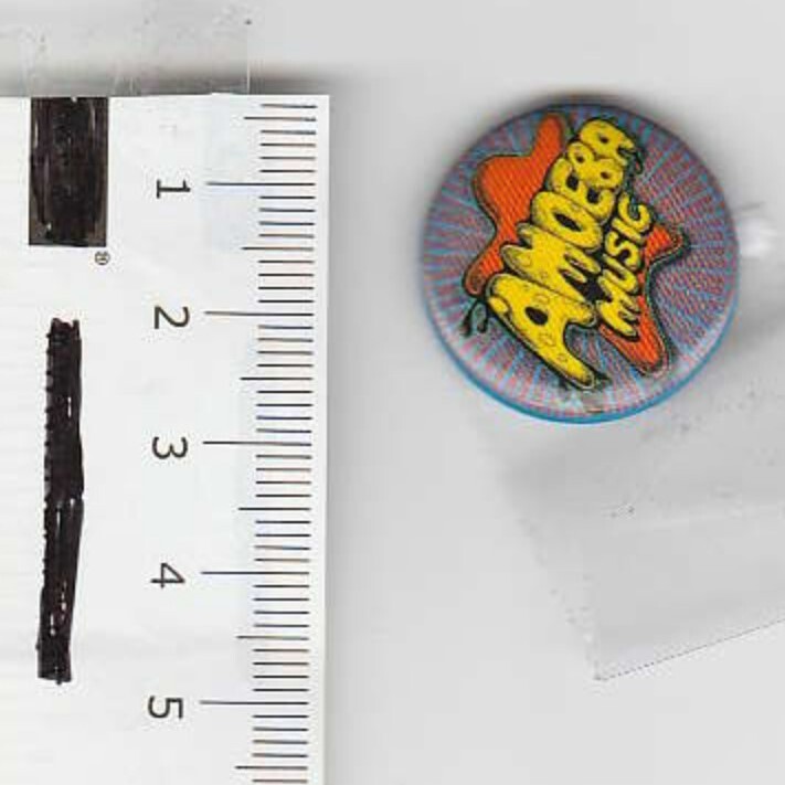 Amoeba Music Pin Button Pinback Record Store Logo Starburst 1in Retro Hollywood