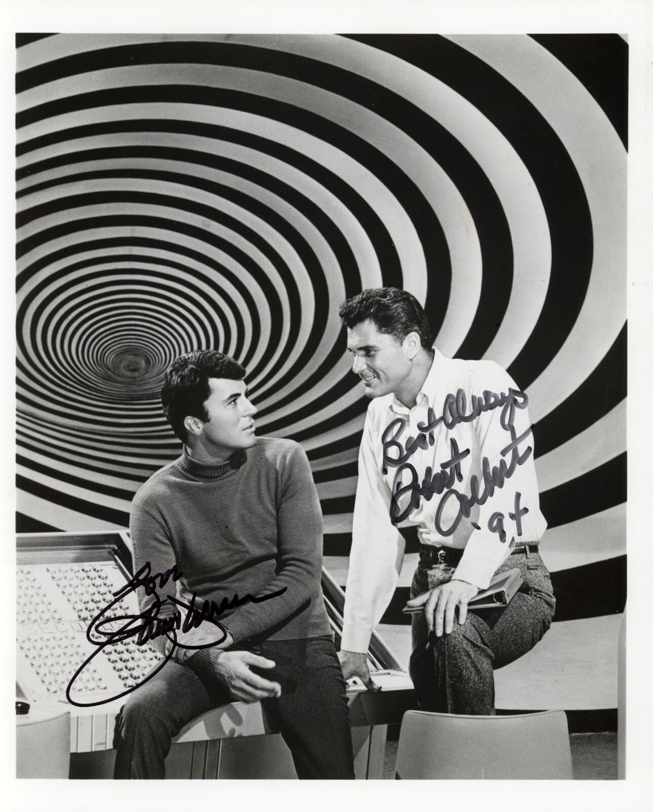 “The Time Tunnel” signed scene photo James Darren Robert Colbert