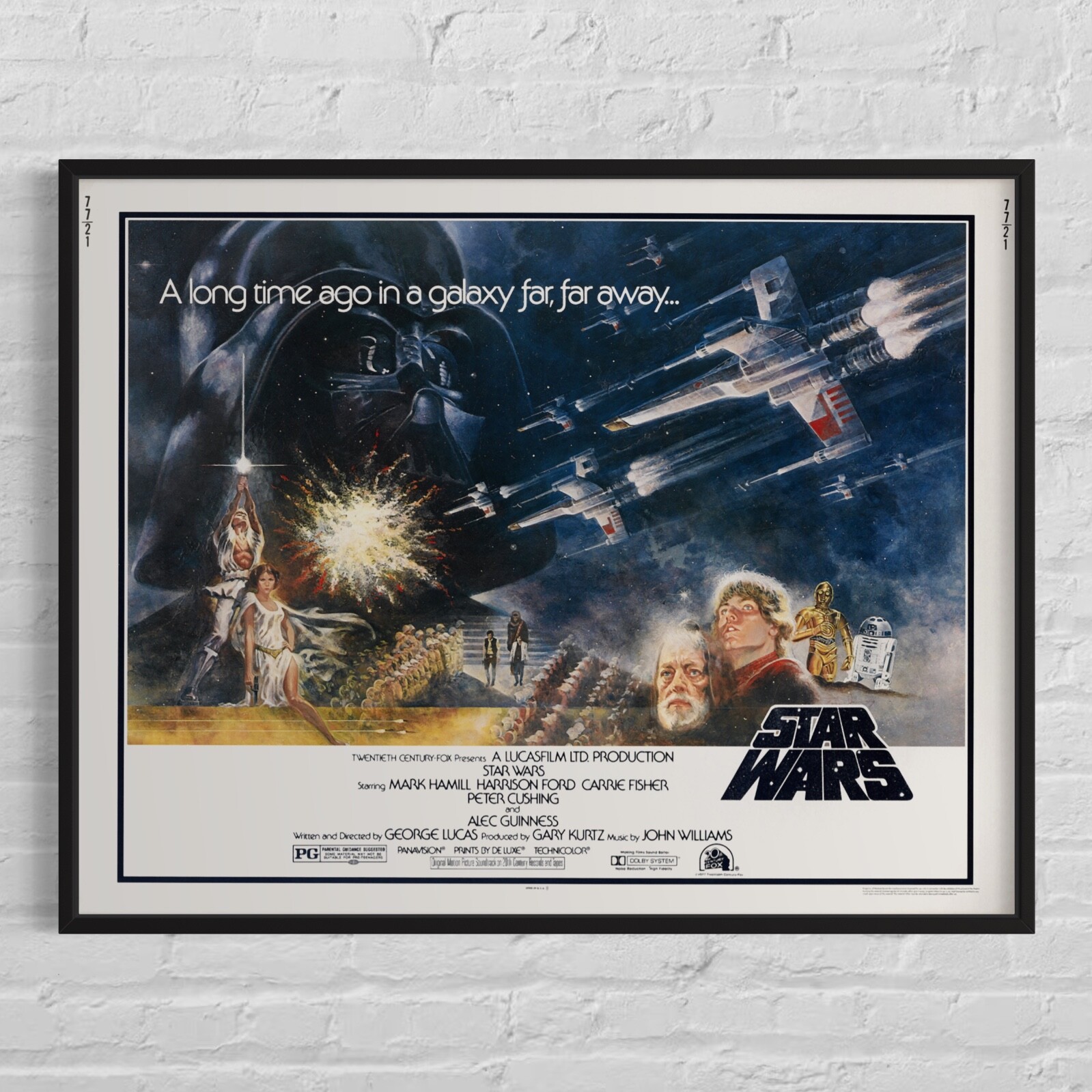 STAR WARS 1977 ‘Tom Jung Artwork’ Half-Sheet Movie Poster, 22″x28″