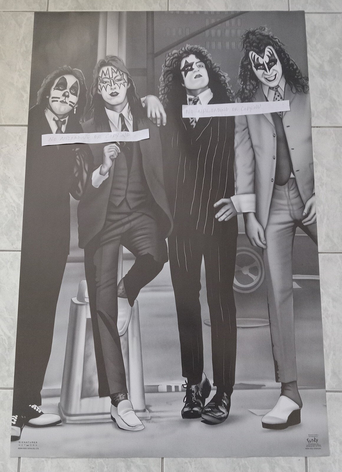 KISS ORIGINAL LICENSED 2004 ALL DRESSED UP POSTER 22 1/4 X 34 1/2 IN.BLACK&WHITE