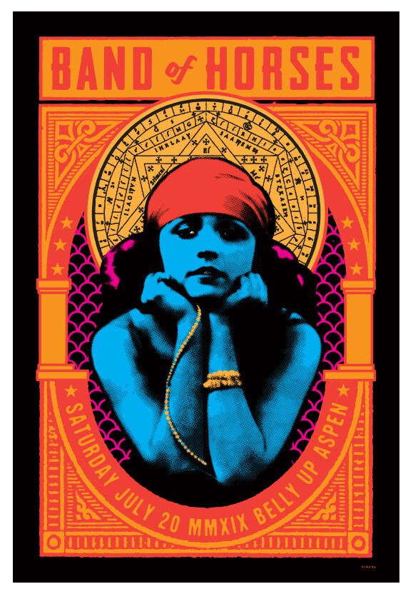Scrojo Band of Horses 2019 Poster Belly Up Aspen Colorado BandOfHorses_1907