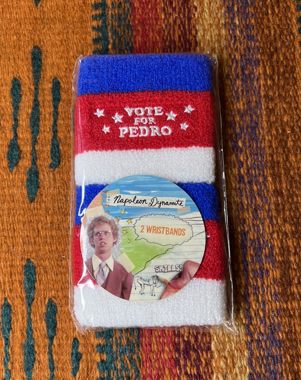 Napoleon Dynamite Set of 2 Wristbands “Vote For Pedro” 2006 NEW