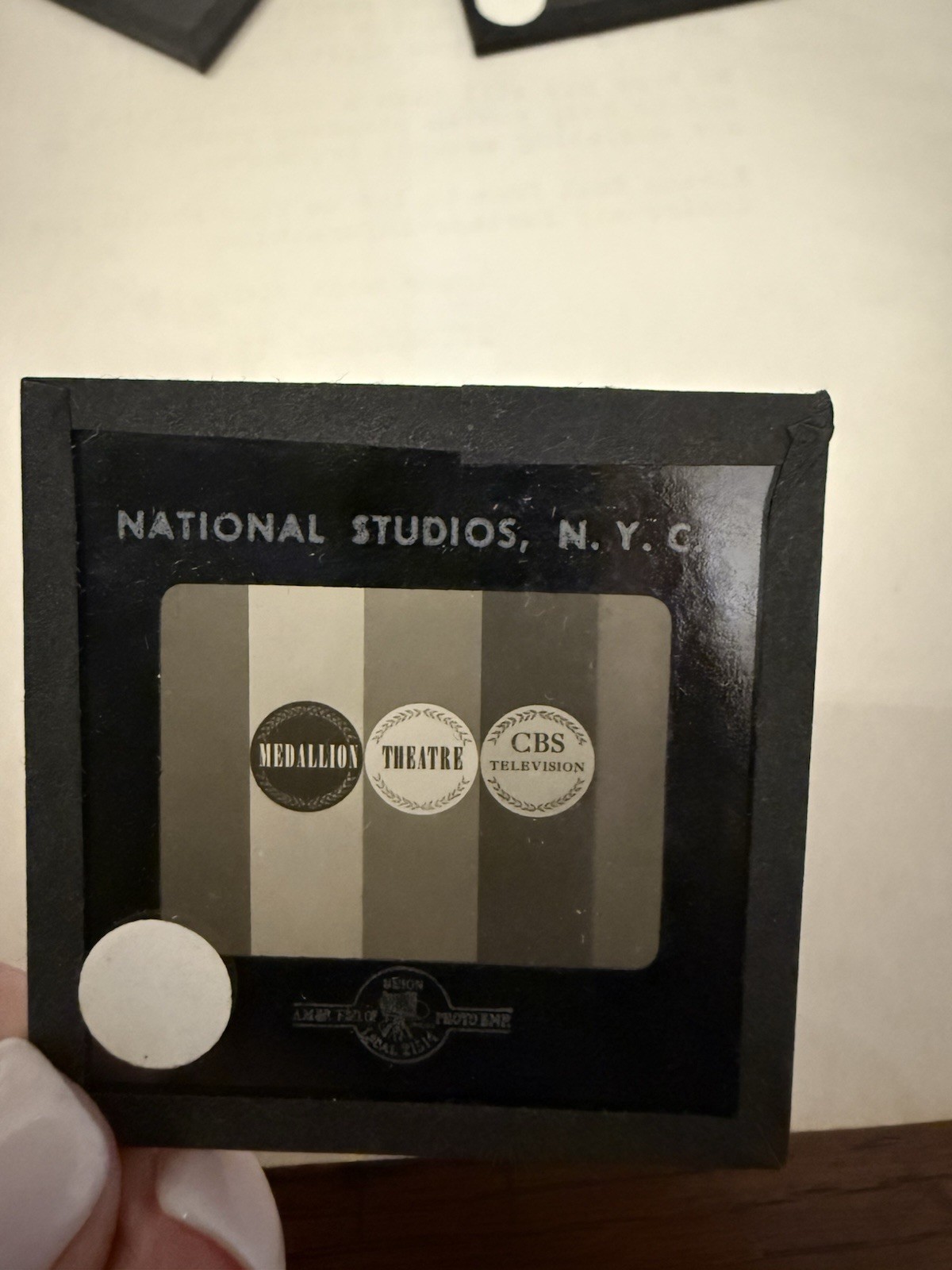 Vintage 1950s CBS Network Promo Glass Slide Lot Arthur Godfrey Medallion Theatre