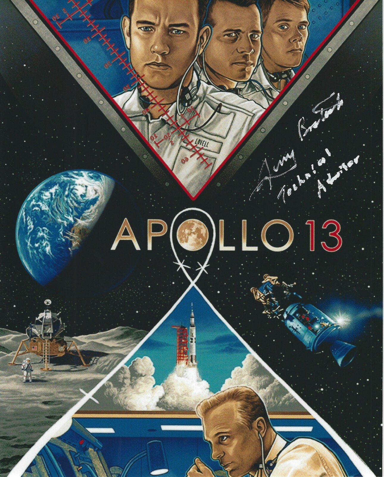 JERRY BOSTICK Technical Advisor NASA Signed 8 x 10 Photo APOLLO 13 Free Shipping