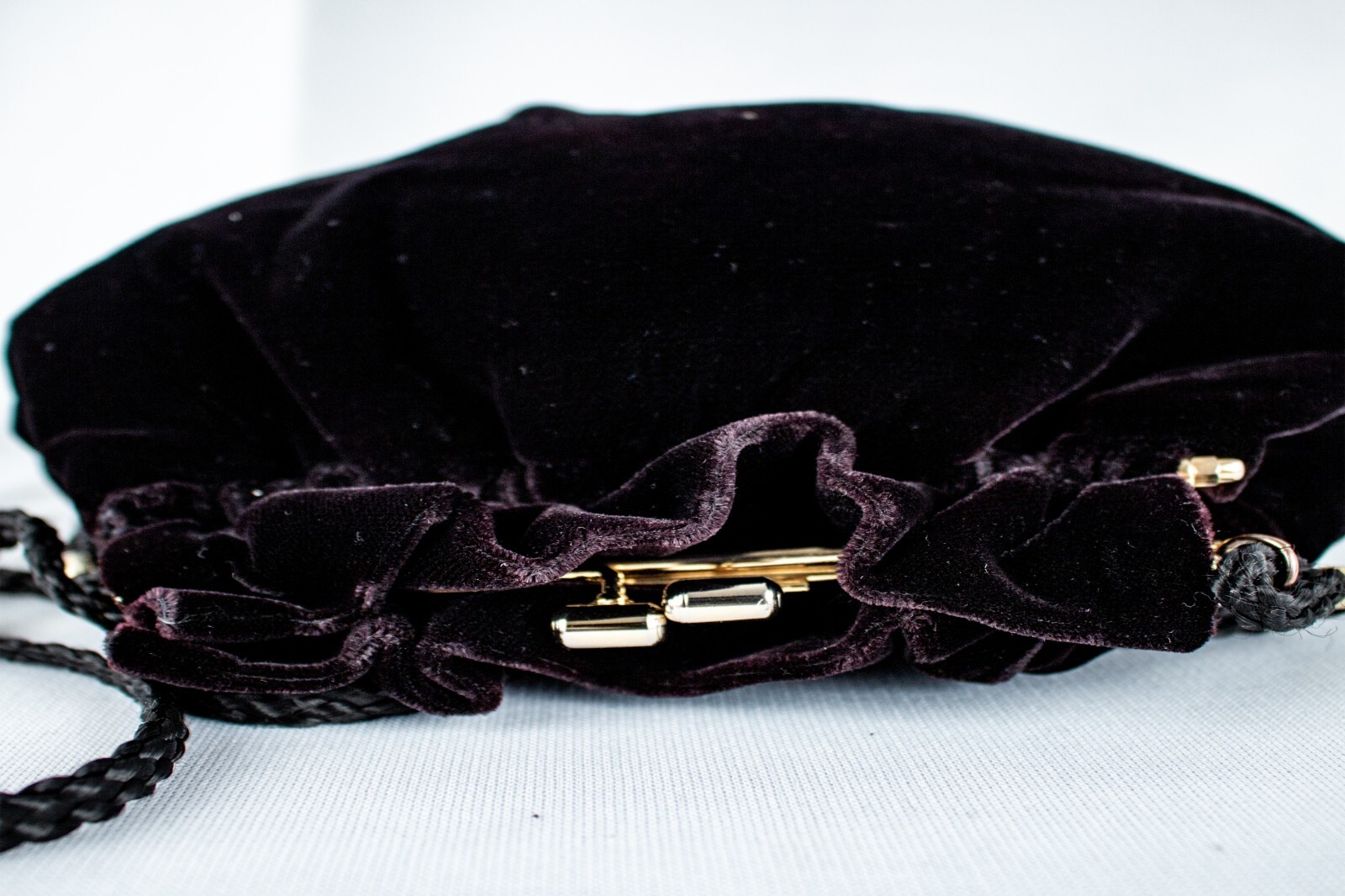 VINTAGE Movie Star Owned Used Black Velvet Purse
