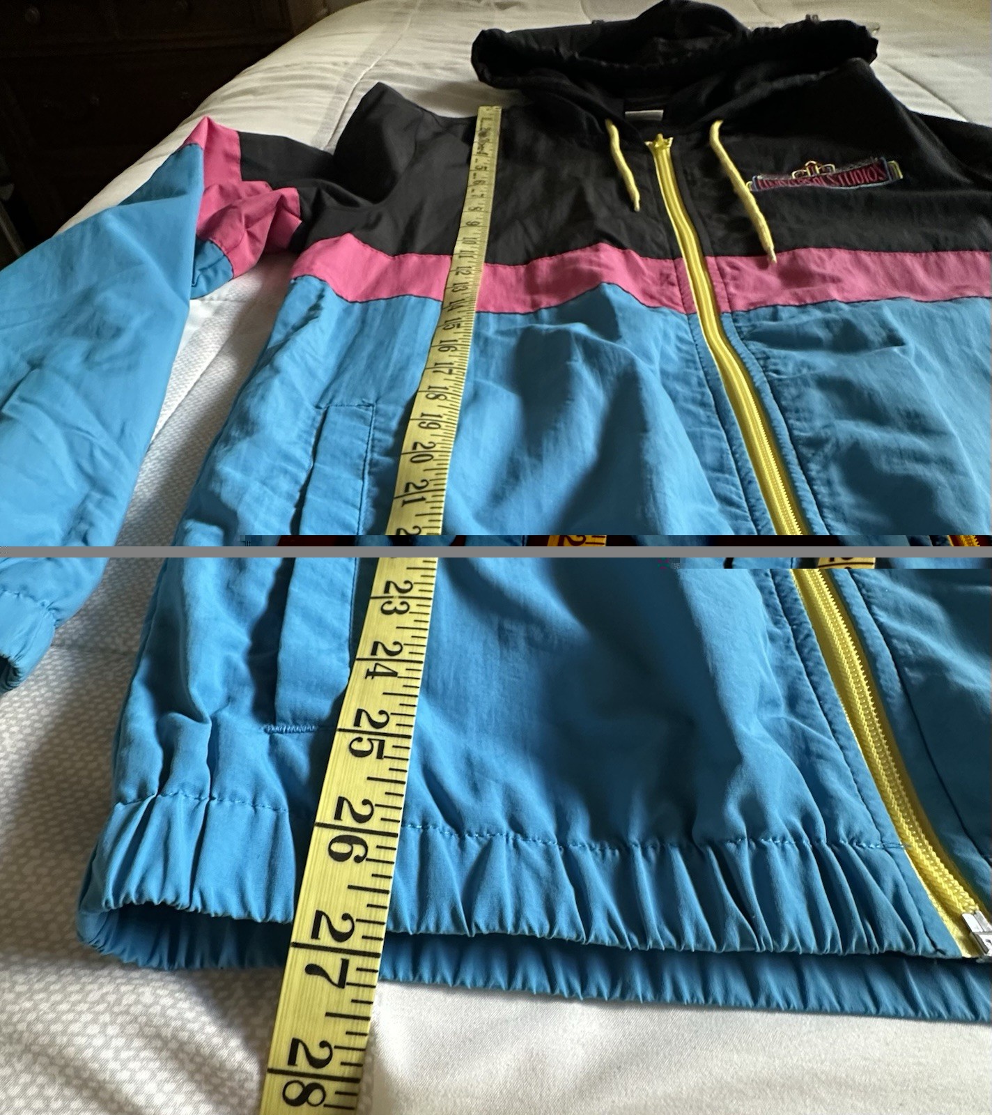Universal Studios Jacket Adult Unisex Logo Windbreaker Retro Neon 80s Small