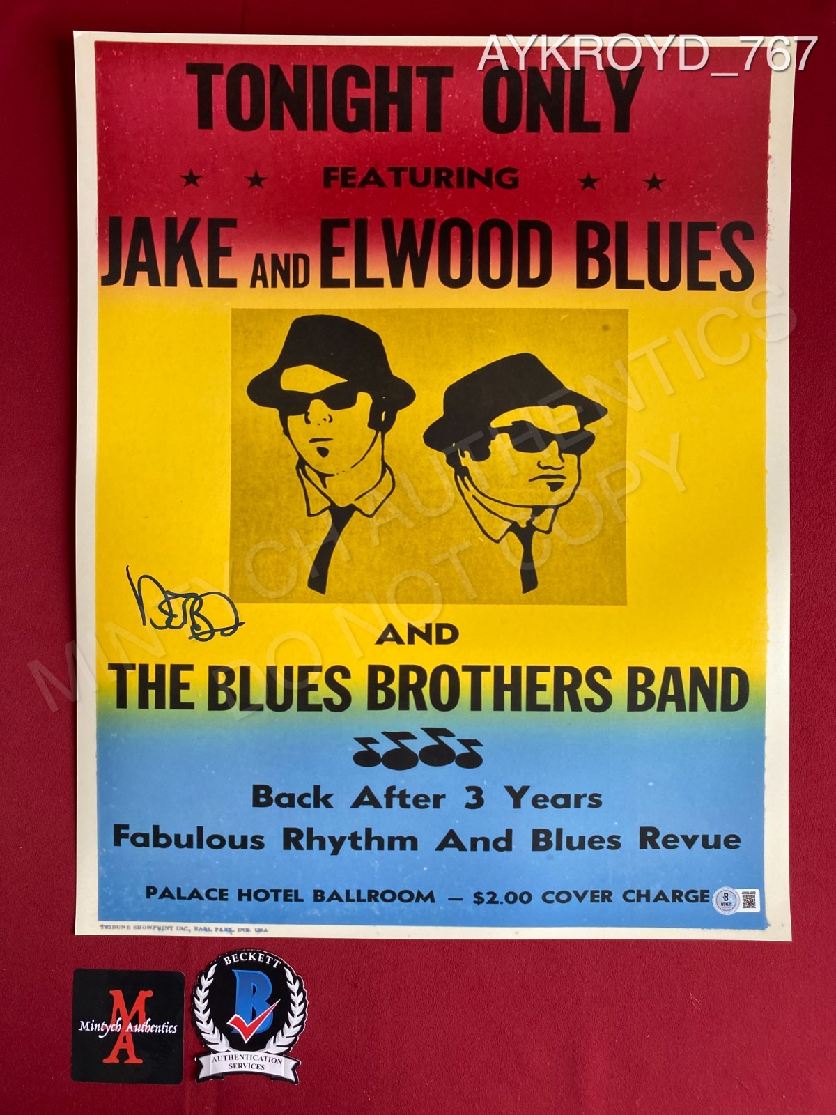 Dan Aykroyd autographed signed 16×20 photo The Blues Brothers Elwood Beckett COA