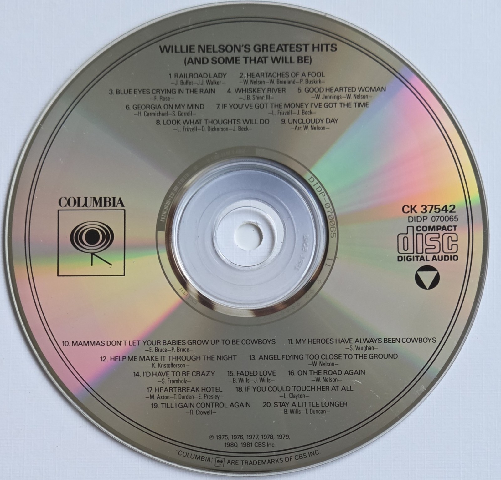 WILLIE NELSON SIGNED CD DISPLAY BECKETT BAS COA COUNTRY MUSIC SINGER AUTOGRAPHED
