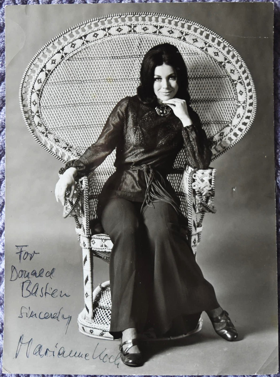 Marianne Koch (Cook) Original Hand Signed Twice Front and Back Photo 6 3/4″X9″