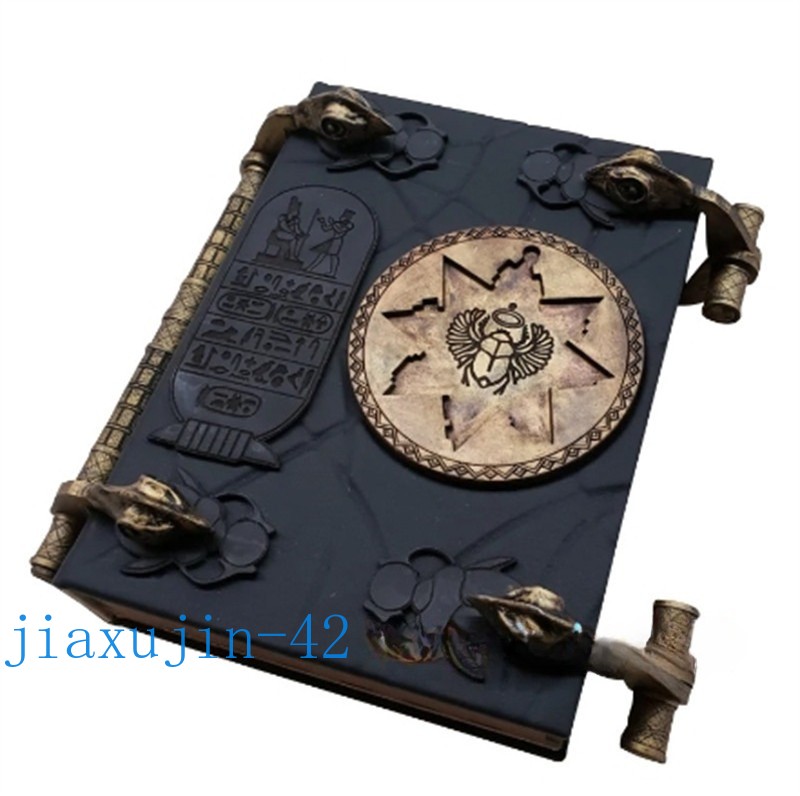 Book of The Dead The Mummy Magic book Box Prop with Key Resin Crafts Ornaments