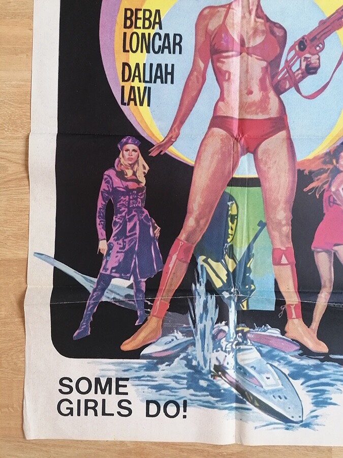 Some Girls Do Original Retro Movie Cinema Turkish Poster from 1969 Rare