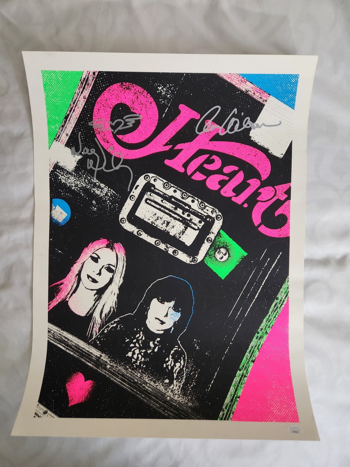 🔥 HEART SIGNED TOUR POSTER JSA COA LETTER Nancy & Ann Wilson Autographed 🔥