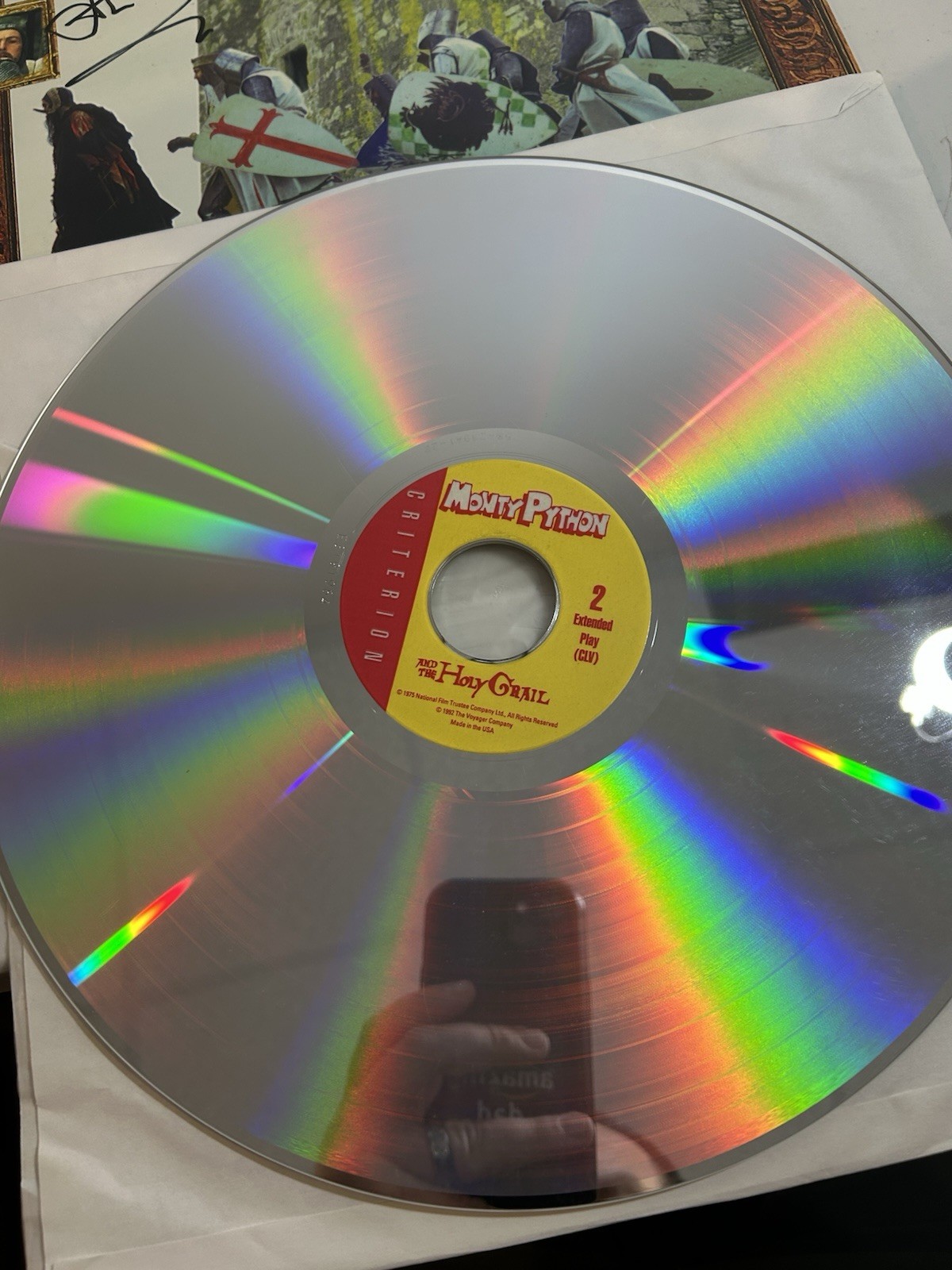 SIGNED Monty Python Holy Grail LaserDisc John Cleese & Terry Jones + Photo Proof