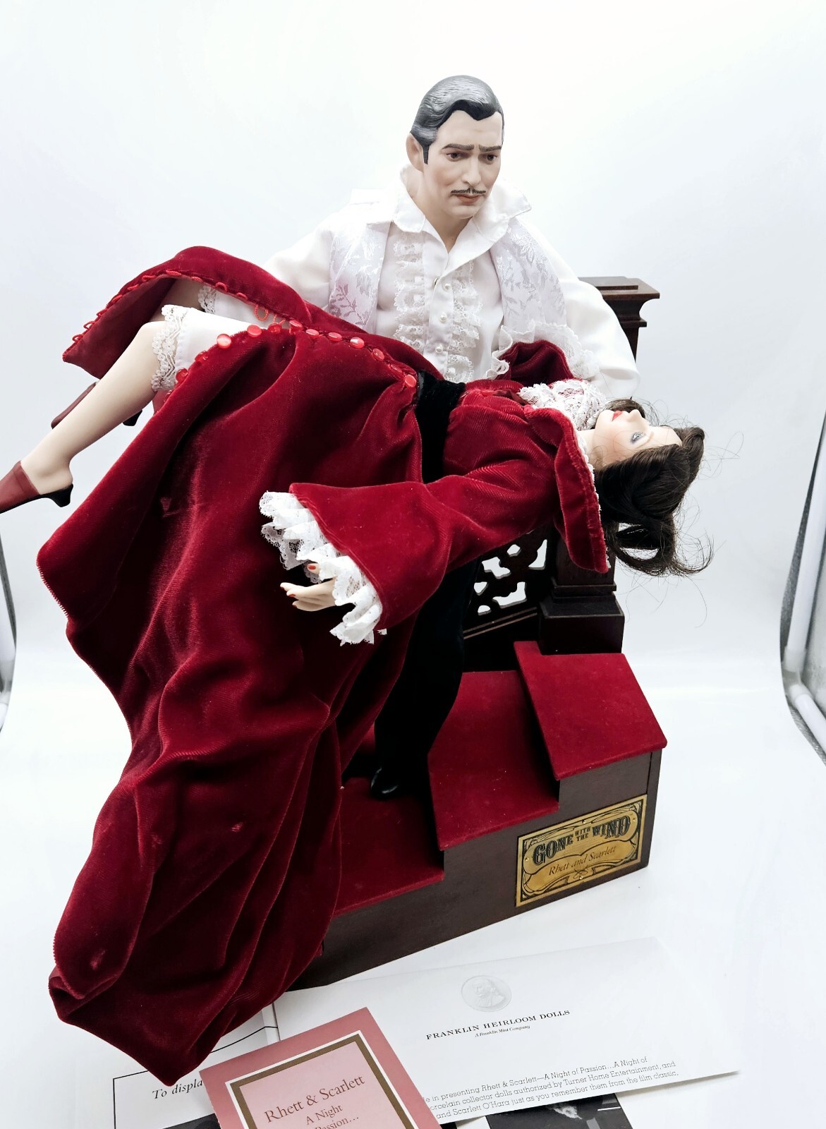 Franklin Mint Gone With the Wind Rhett and Scarlett Night of Passion Stairs