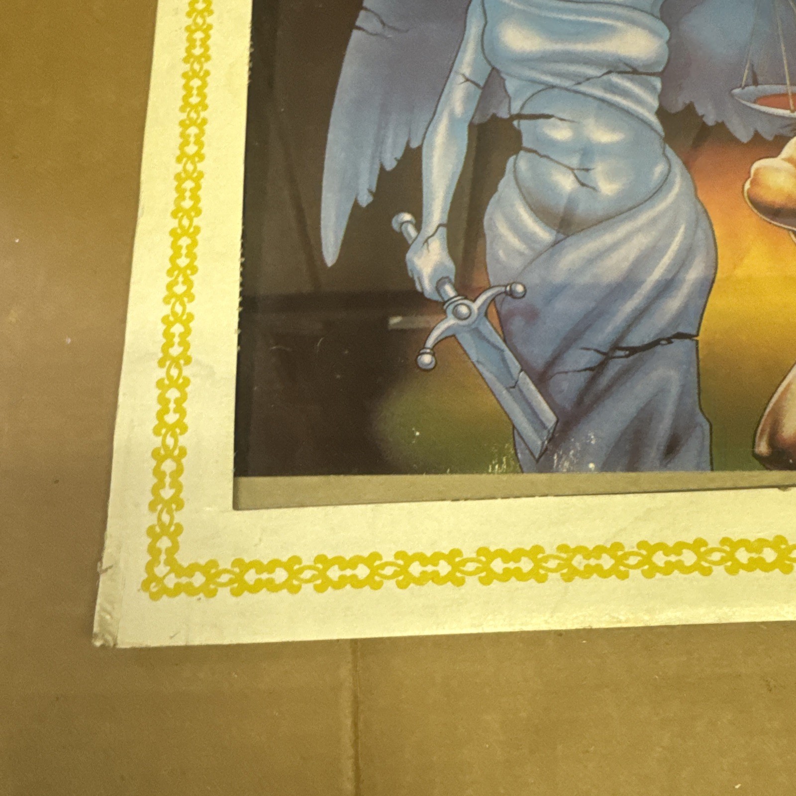 Vintage METALLICA Justice Demon Carnival Prize W/Glass 14” X 14”