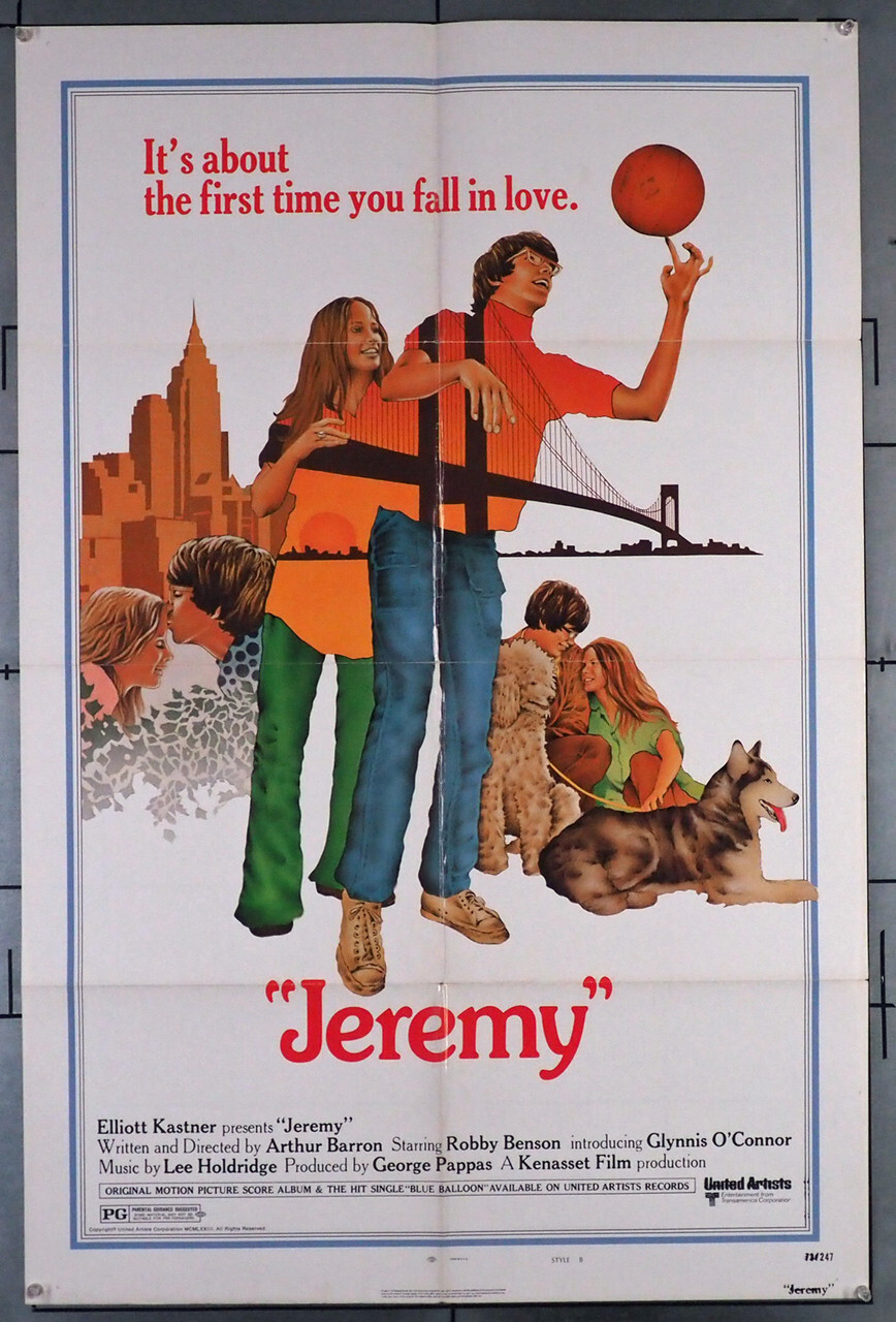 JEREMY (1973) 6365 Movie Poster Robby Benson Glynnis O’Connor Arthur Barron