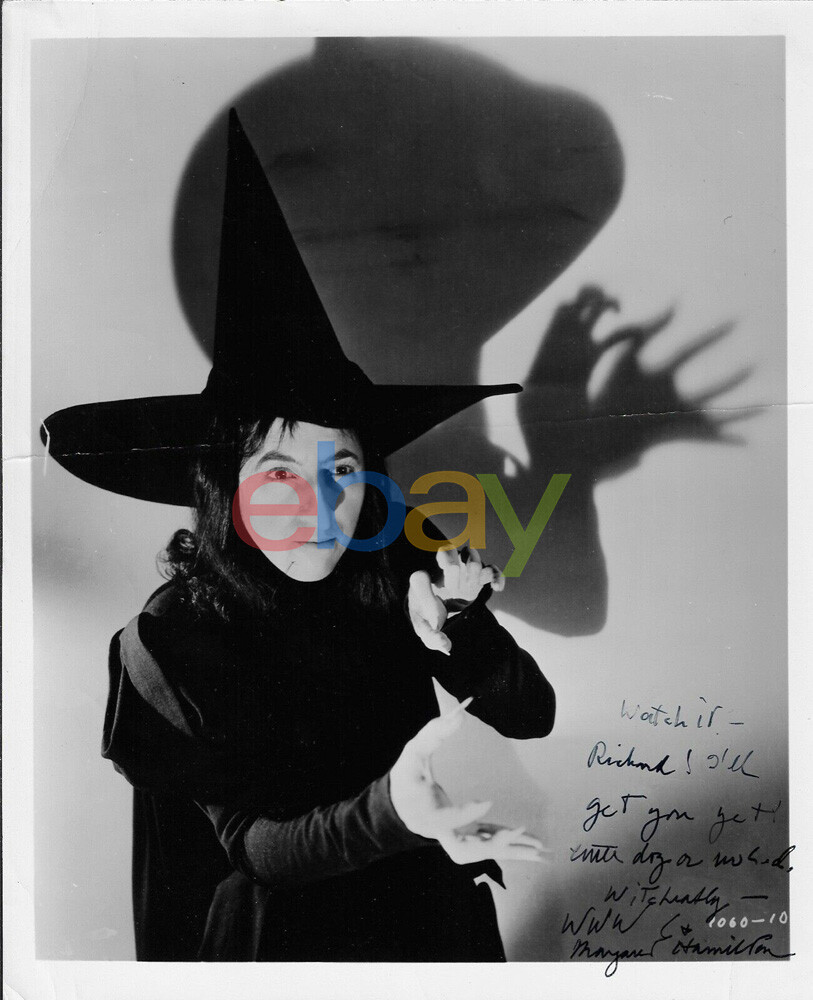 WIZARD OF OZ – MARGARET HAMILTON SIGNED THE WICKED WITCH 8×10 PHOTOGRAPH reprint