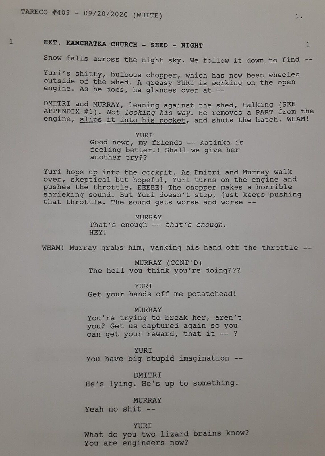 STRANGER THINGS 4 (2022) “The Piggyback” Production Script