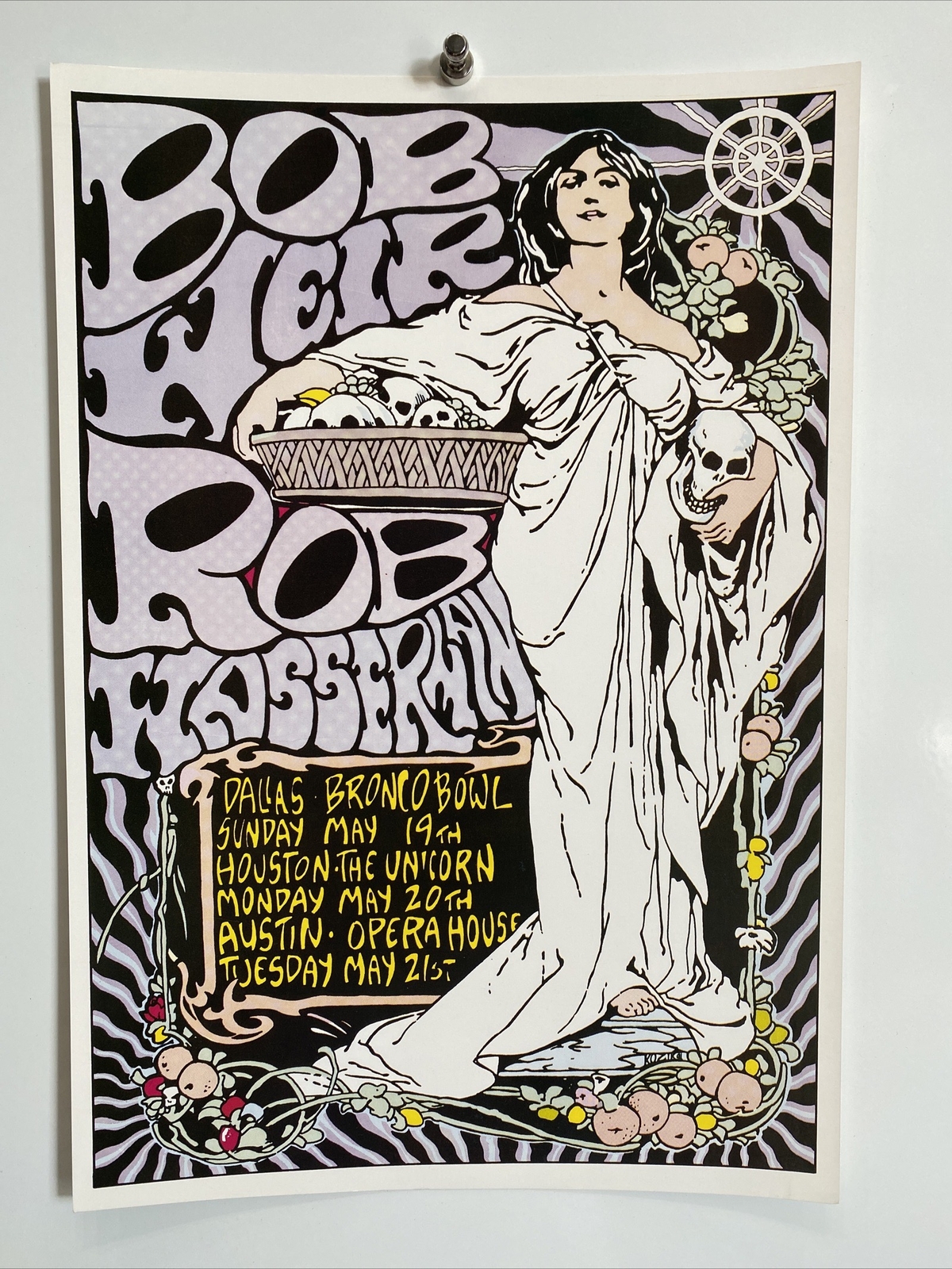Kozik 91 Bob Weir Rob Wasserman Dallas Bronco Bowl 5/19 Houston 5/20 ATX Poster