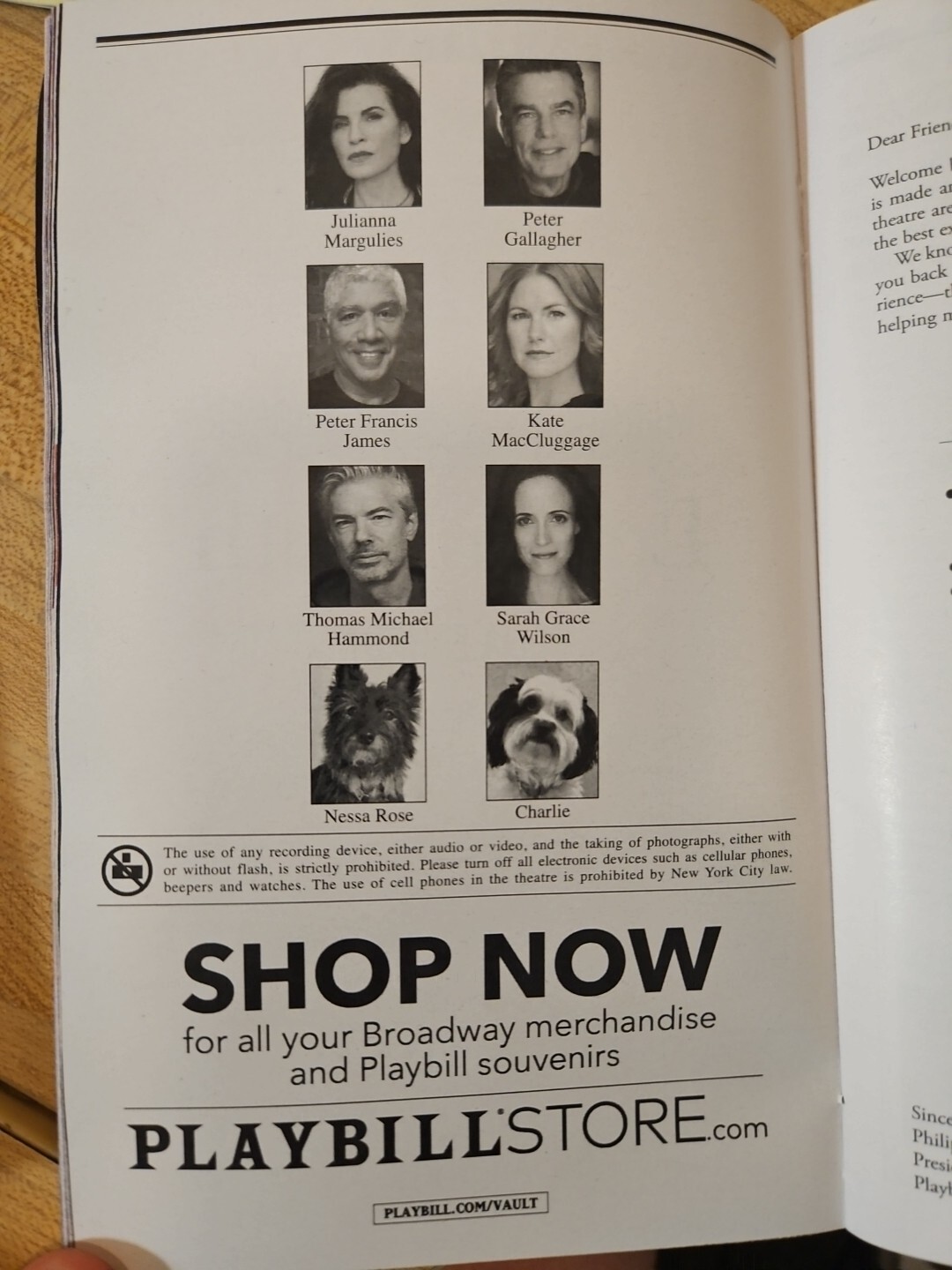 Left On Tenth Signed Playbill – Full Cast: Julianna Margulies Peter Gallagher *