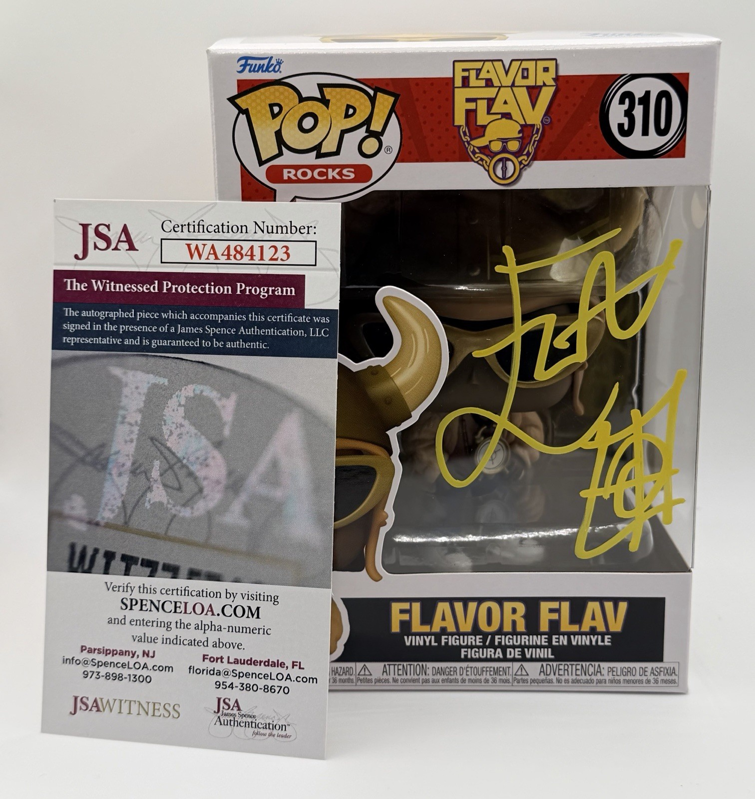 Funko Pop 310 Flavor Flav Signed By Flavor Flav JSA